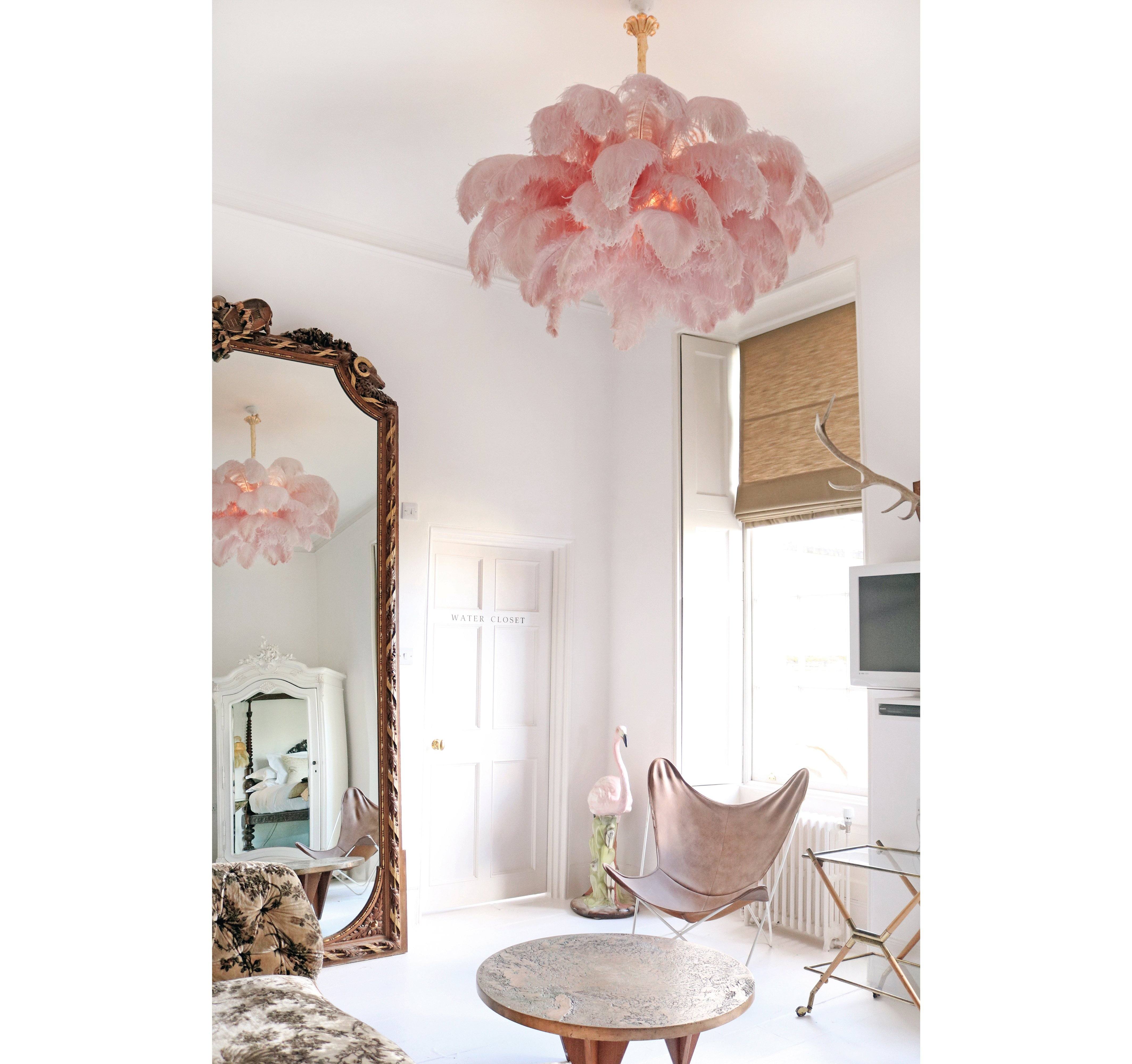 Ostrich Feather Chandelier - Blowlighting