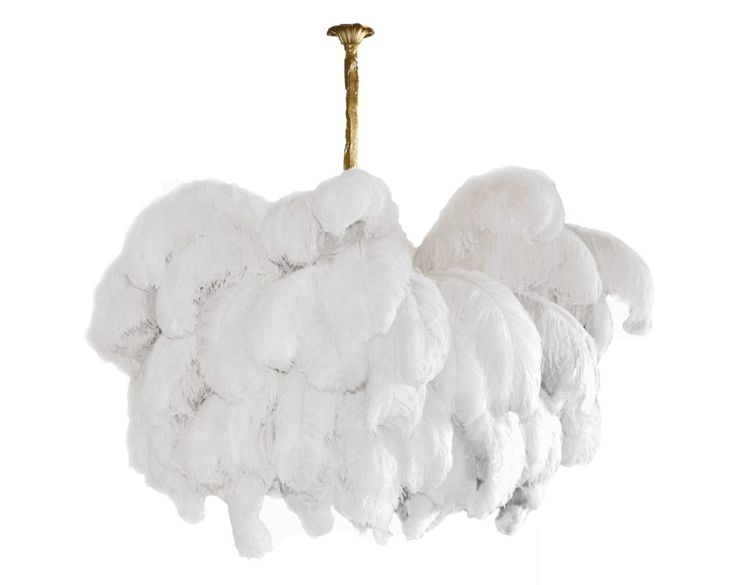 Ostrich Feather Chandelier - Blowlighting