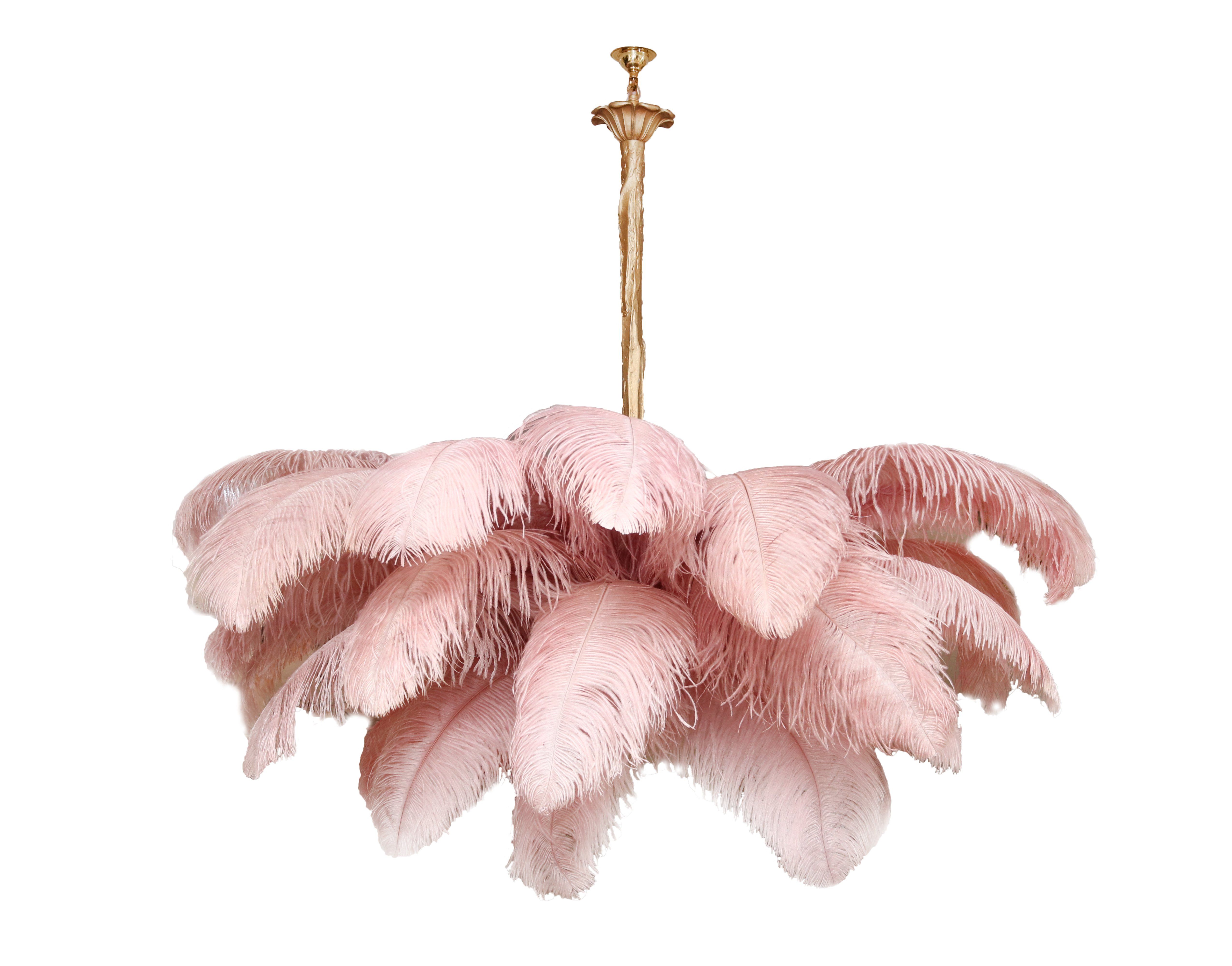 Ostrich Feather Chandelier - Blowlighting