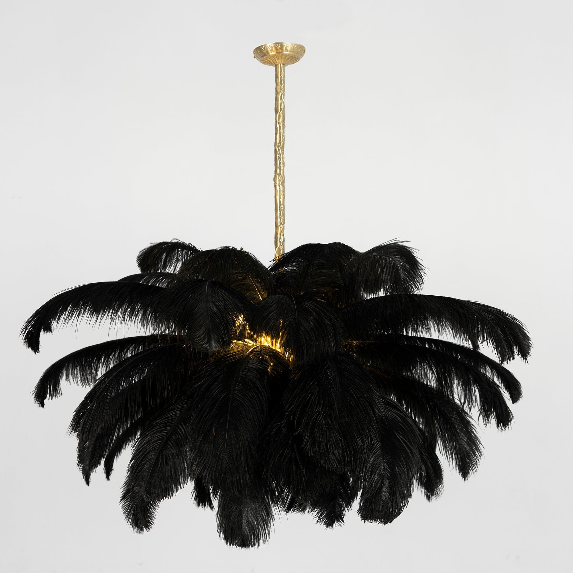 Ostrich Feather Chandelier - Blowlighting