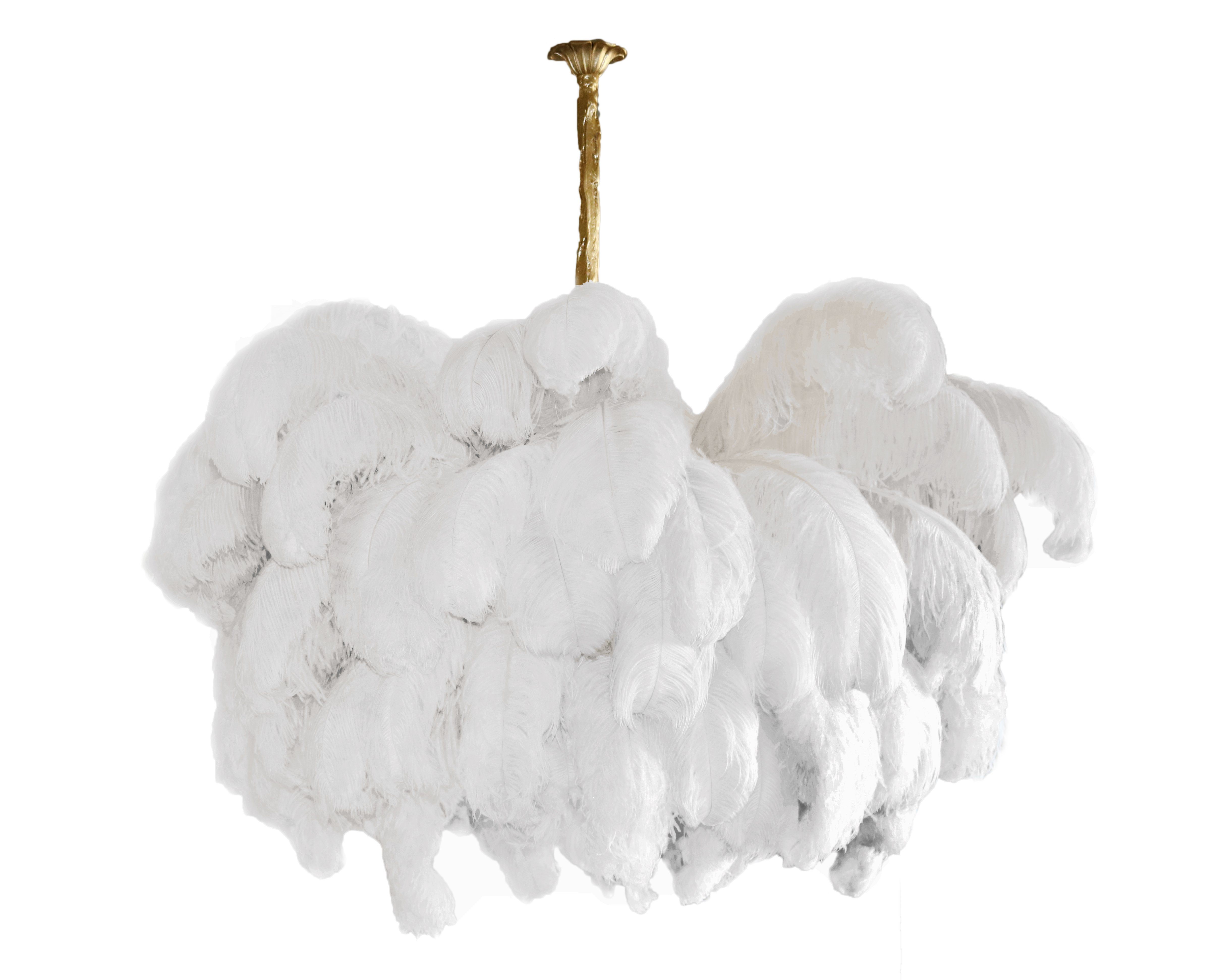 Ostrich Feather Chandelier - Blowlighting