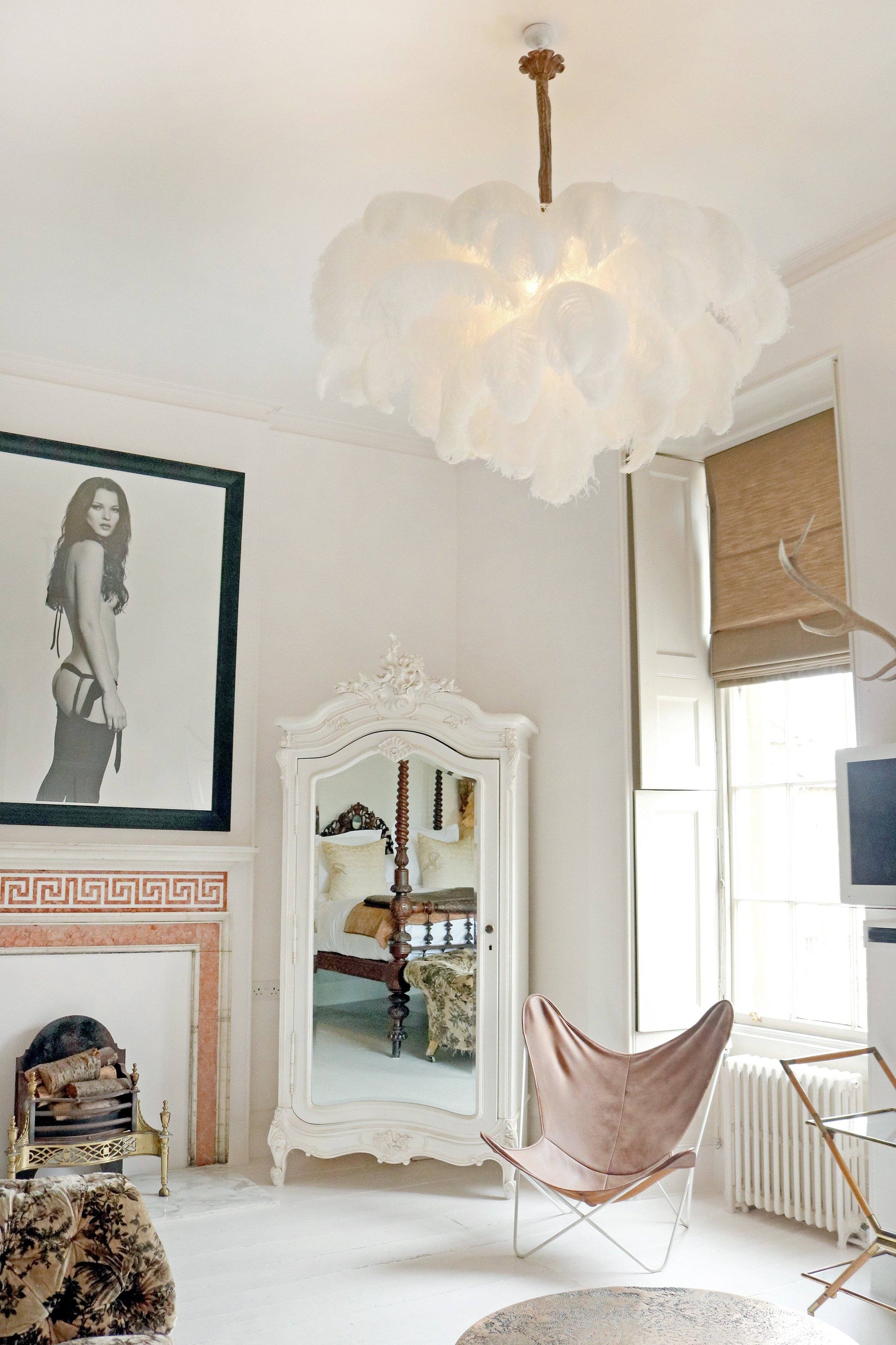 Ostrich Feather Chandelier - Blowlighting