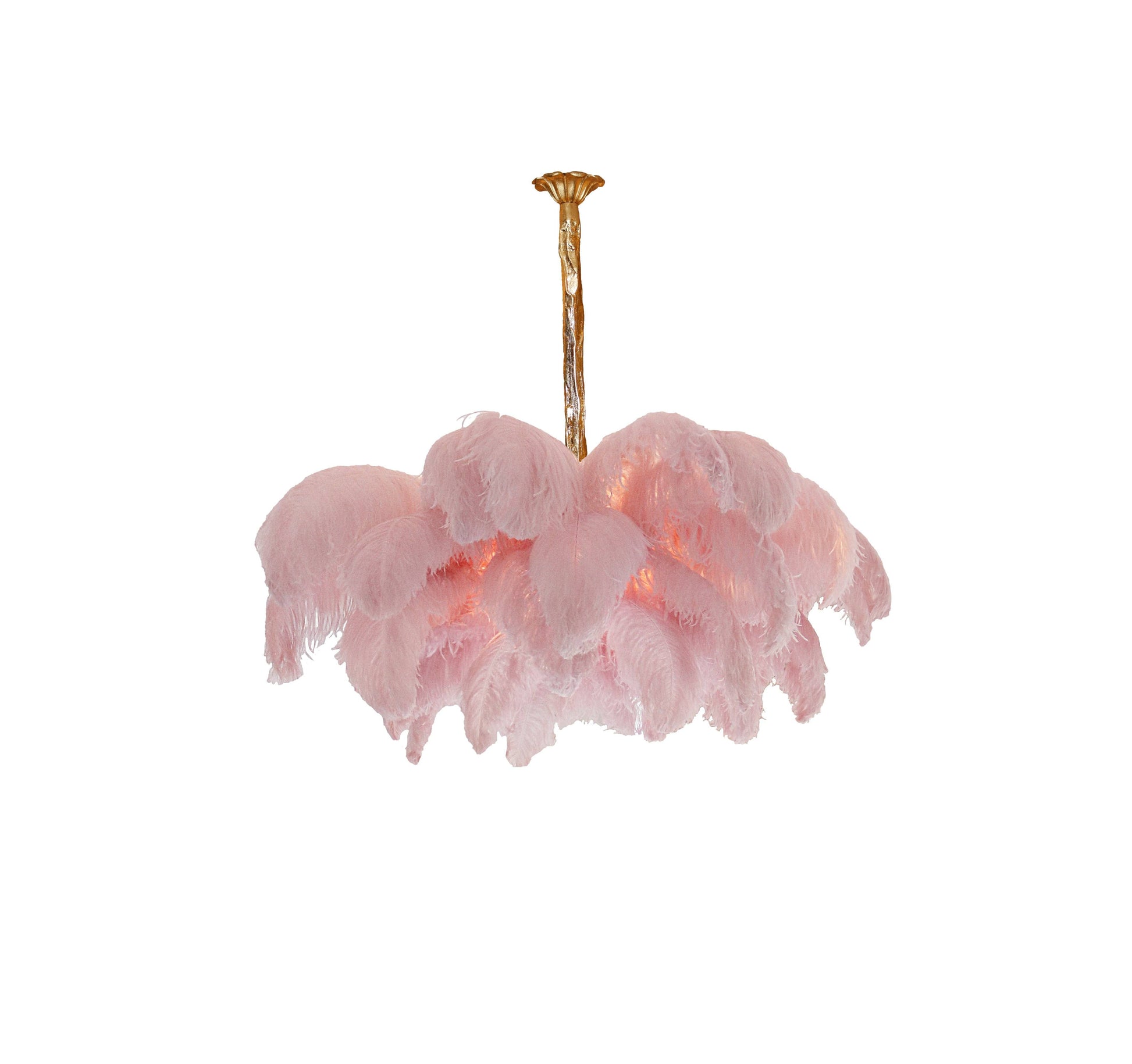 Ostrich Feather Chandelier - Blowlighting