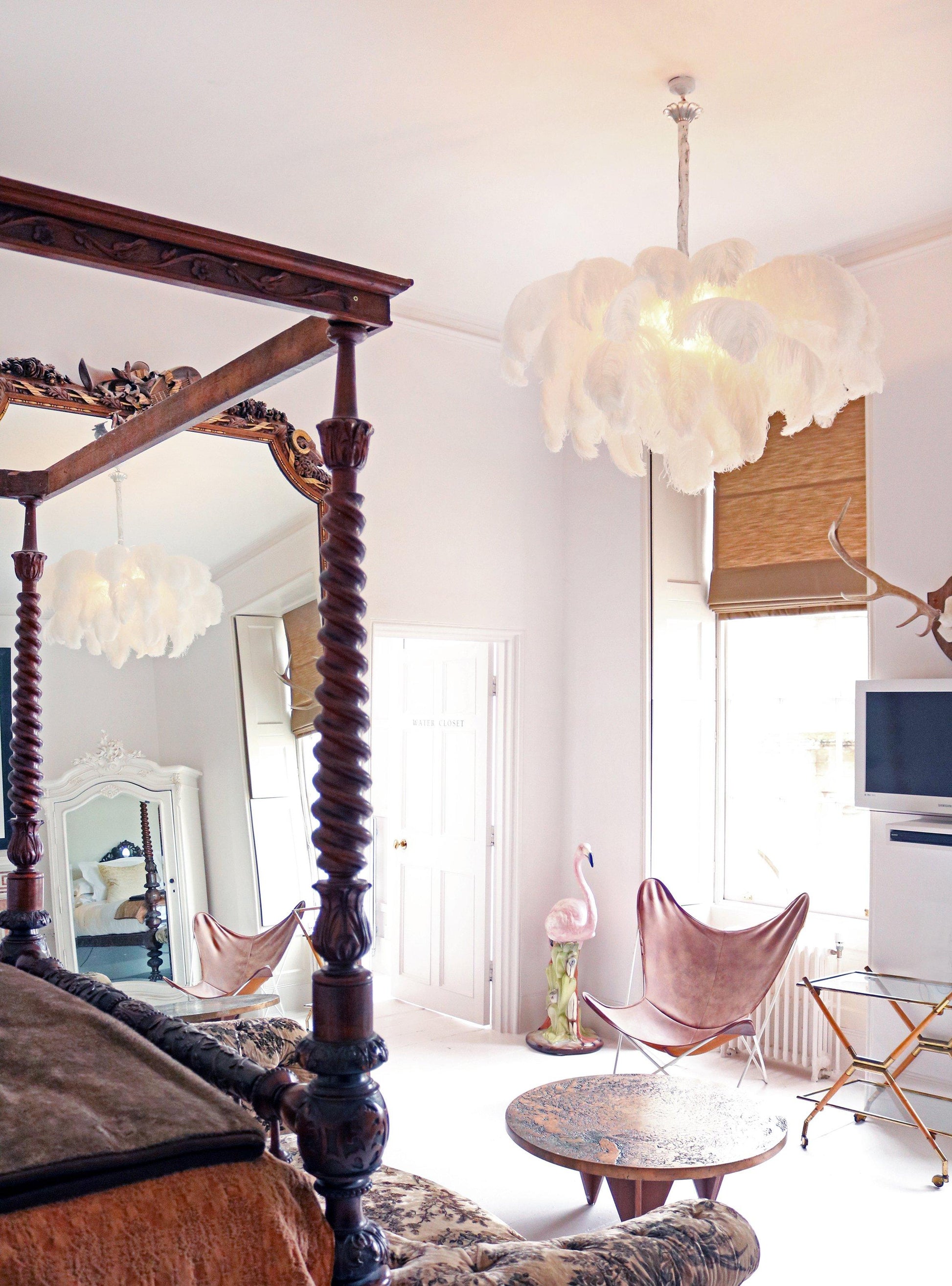 Ostrich Feather Chandelier - Blowlighting