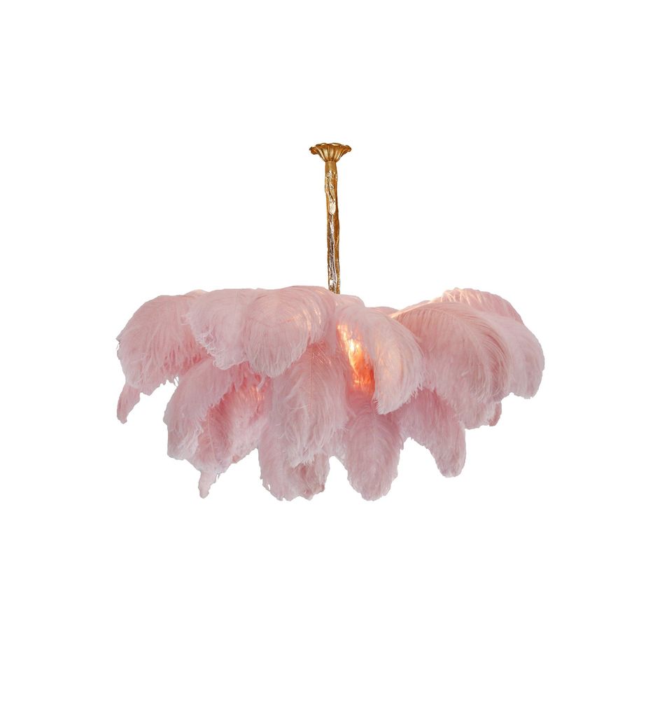 Ostrich Feather Chandelier - Blowlighting