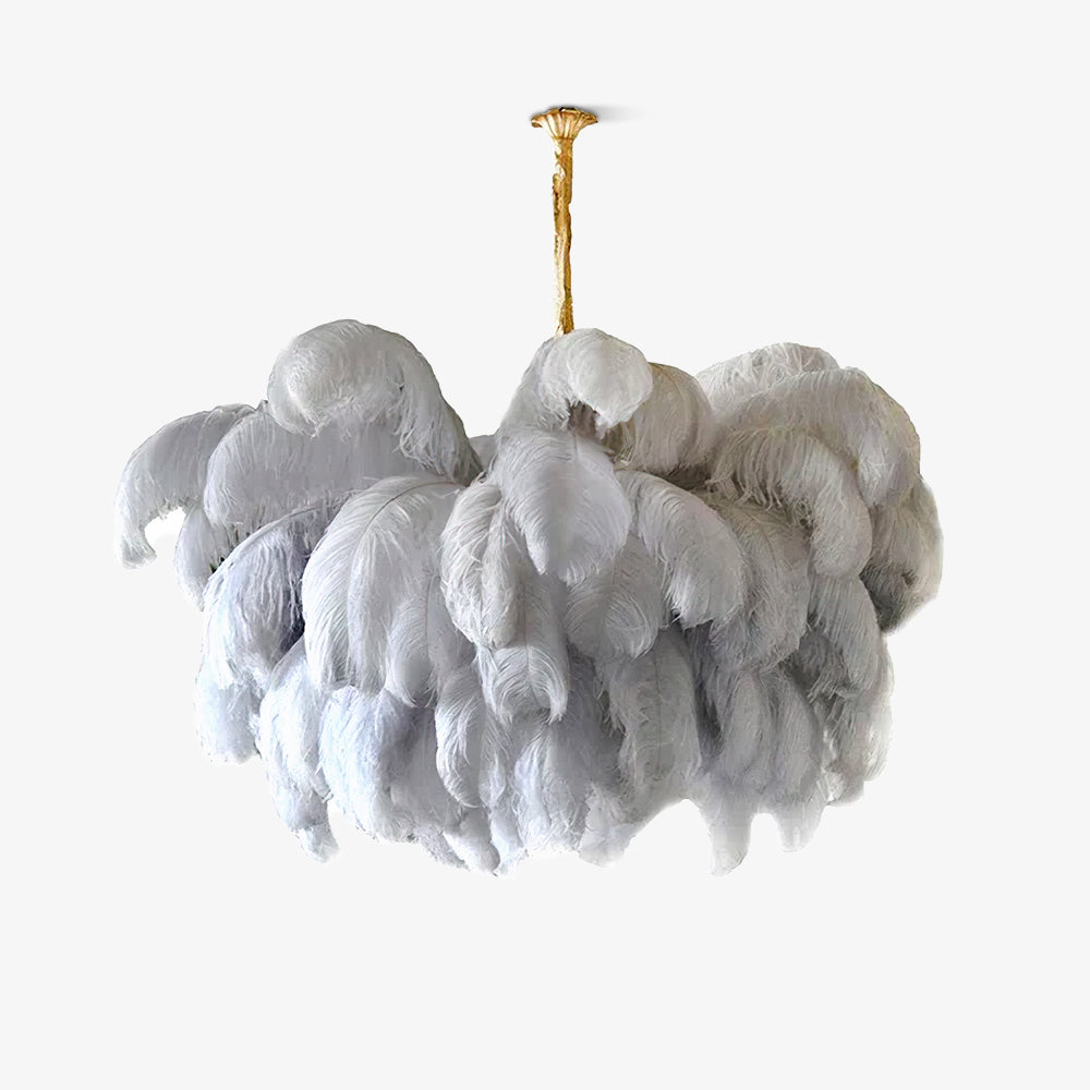 Ostrich Feather Chandelier - Blowlighting
