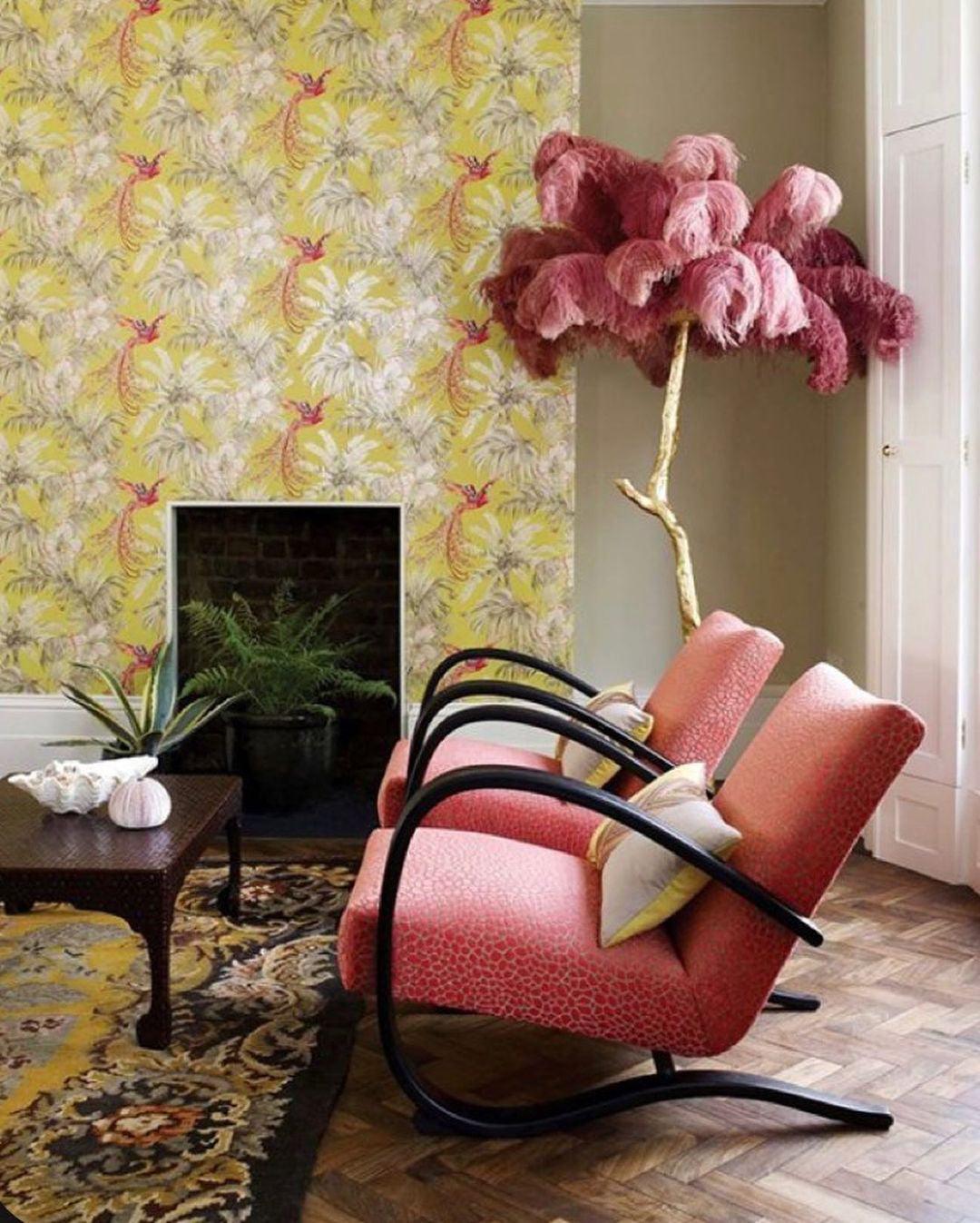 Ostrich Feather Brass Floor Lamp - Blowlighting