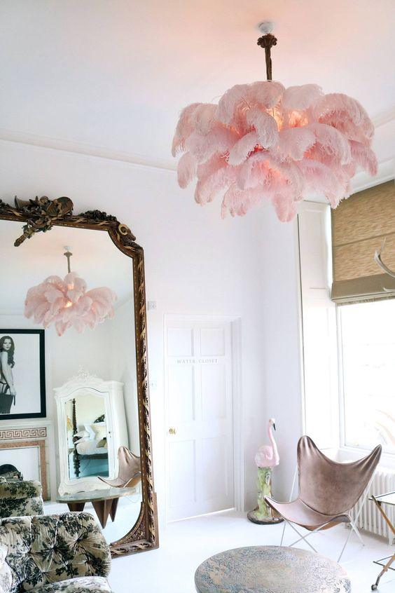 Ostrich Feather Chandelier - Blowlighting