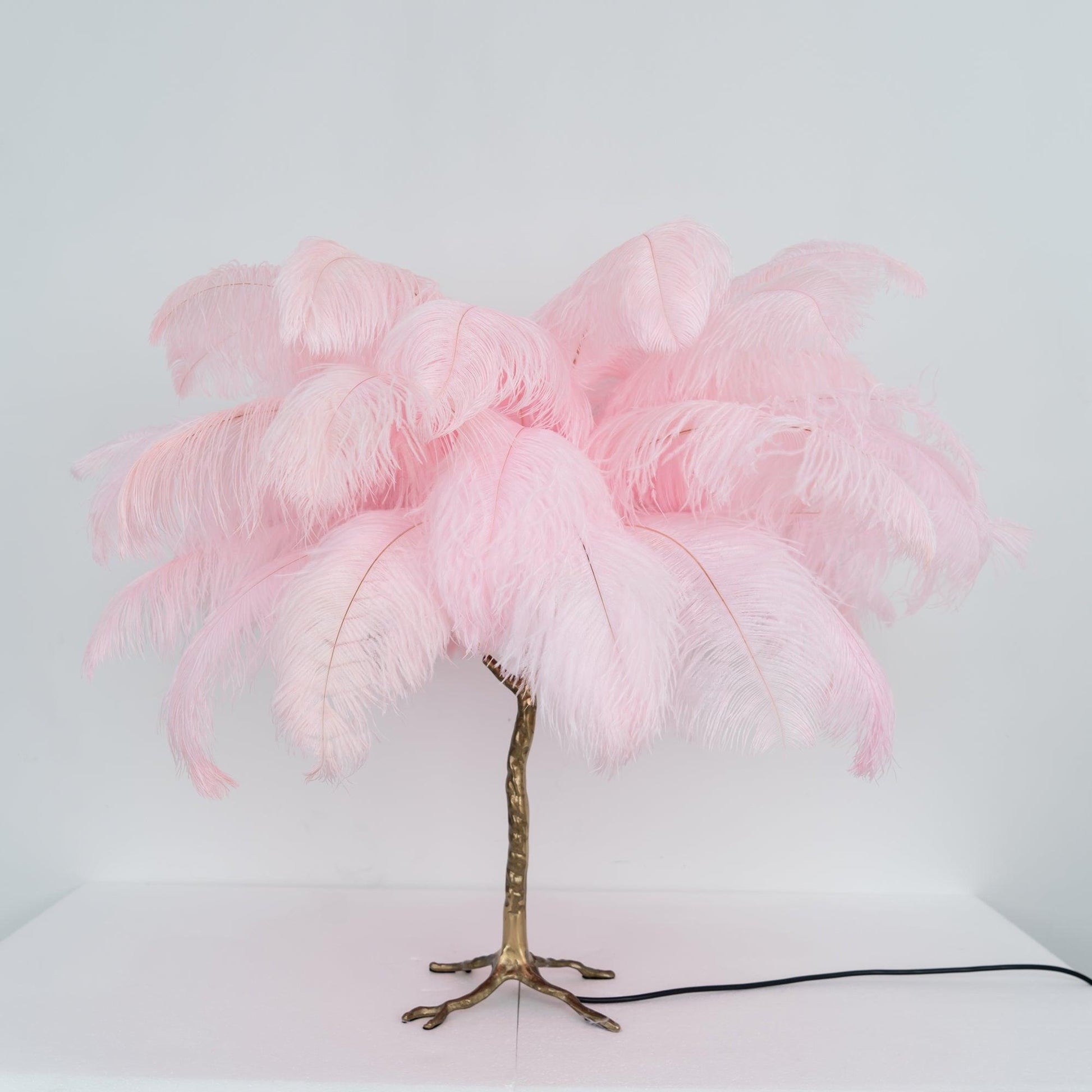 Ostrich Feather Table Lamp - Blowlighting
