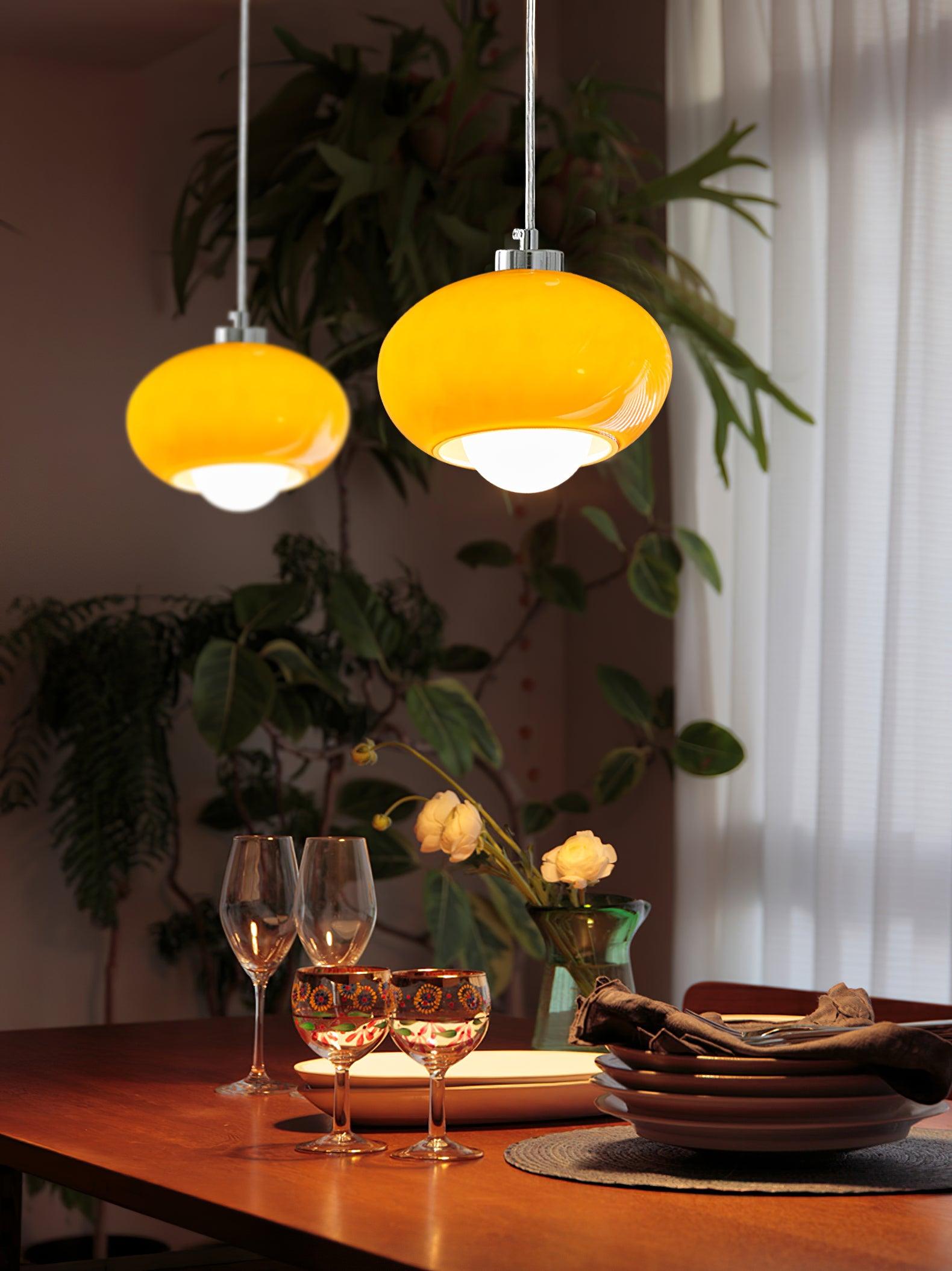 Oval Persimmon Pendant Light - Blowlighting