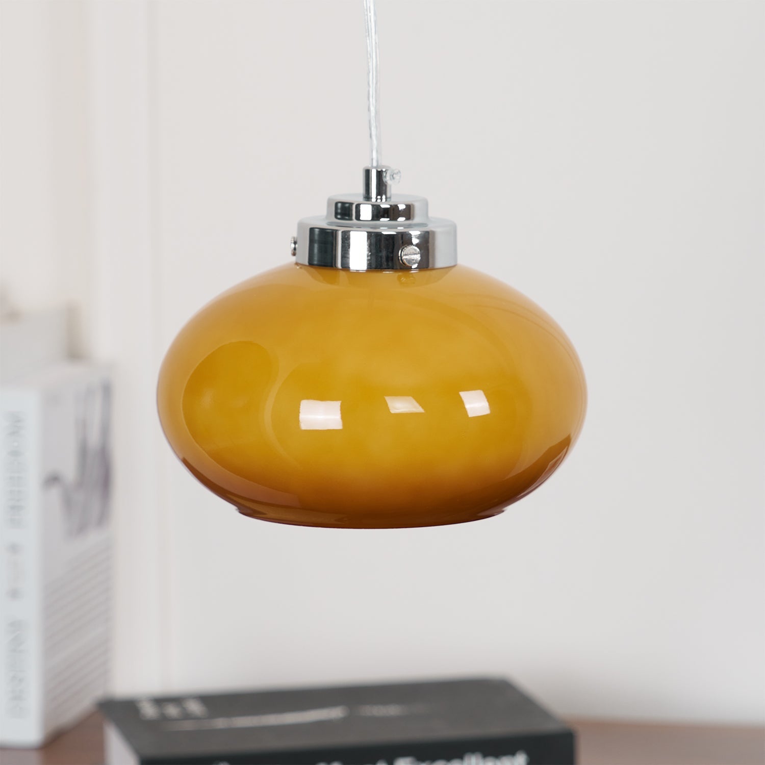 Oval Persimmon Pendant Light - Blowlighting