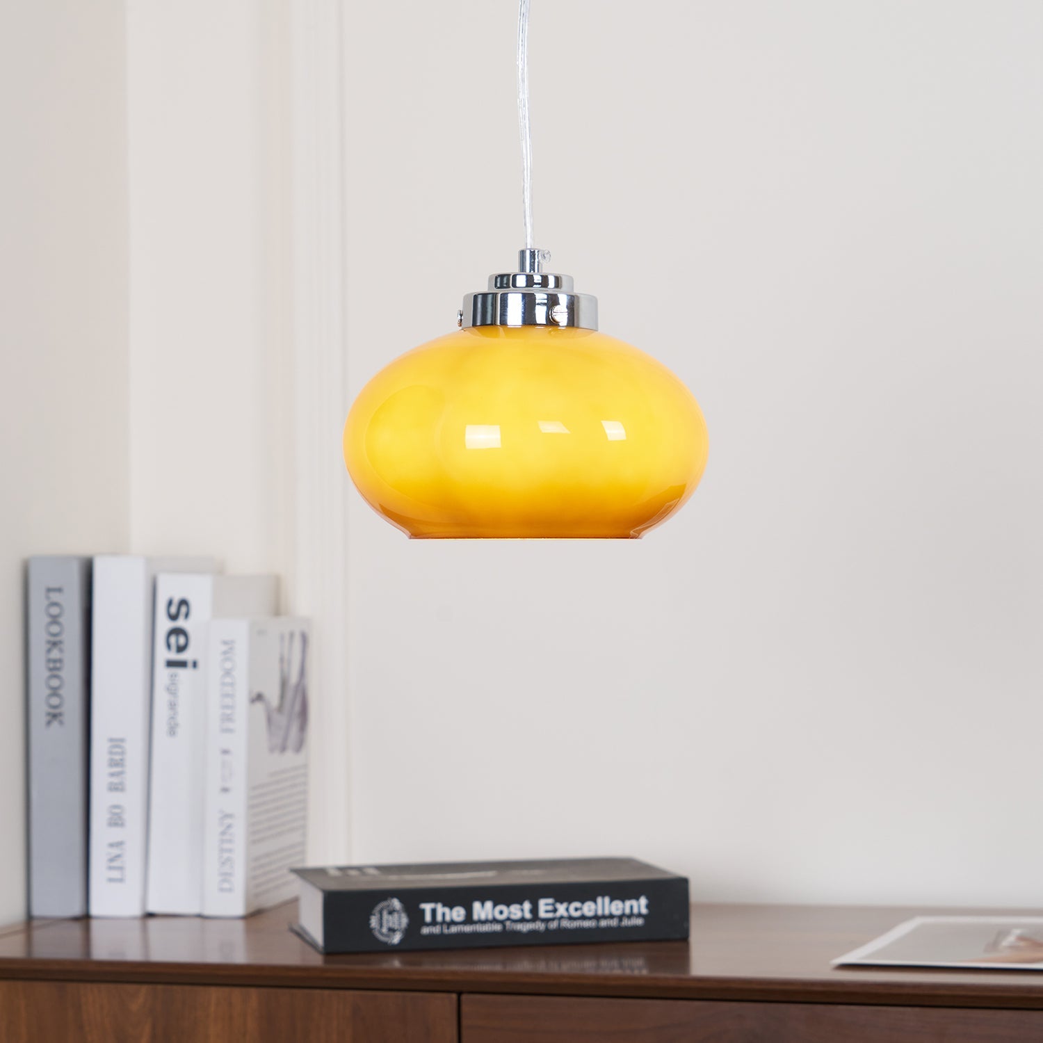 Oval Persimmon Pendant Light - Blowlighting