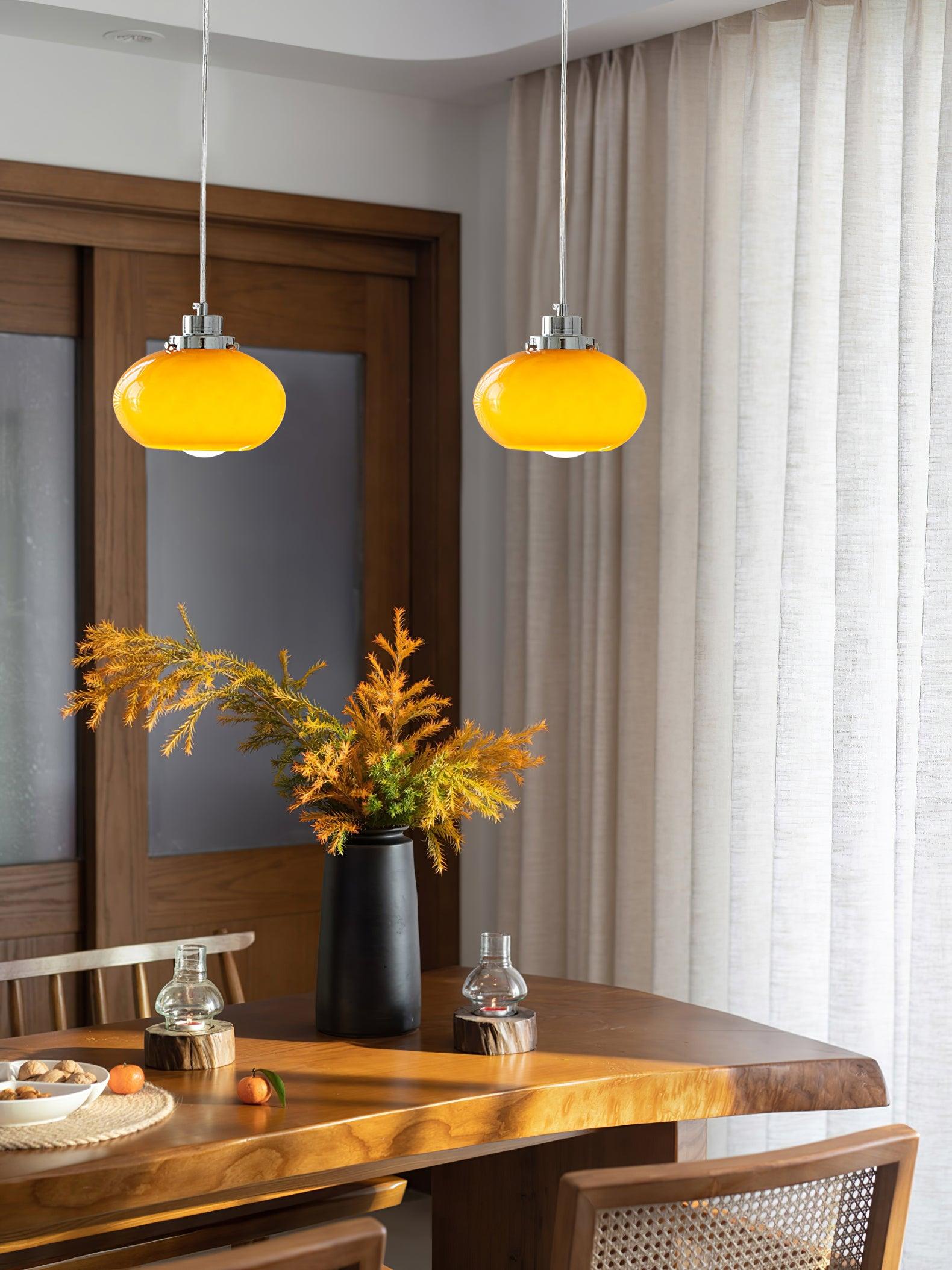 Oval Persimmon Pendant Light - Blowlighting