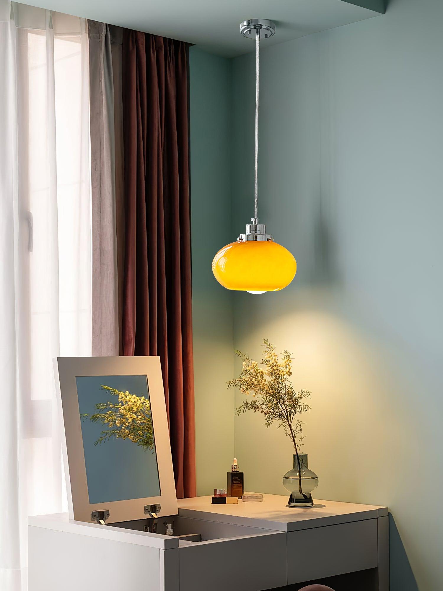 Oval Persimmon Pendant Light - Blowlighting