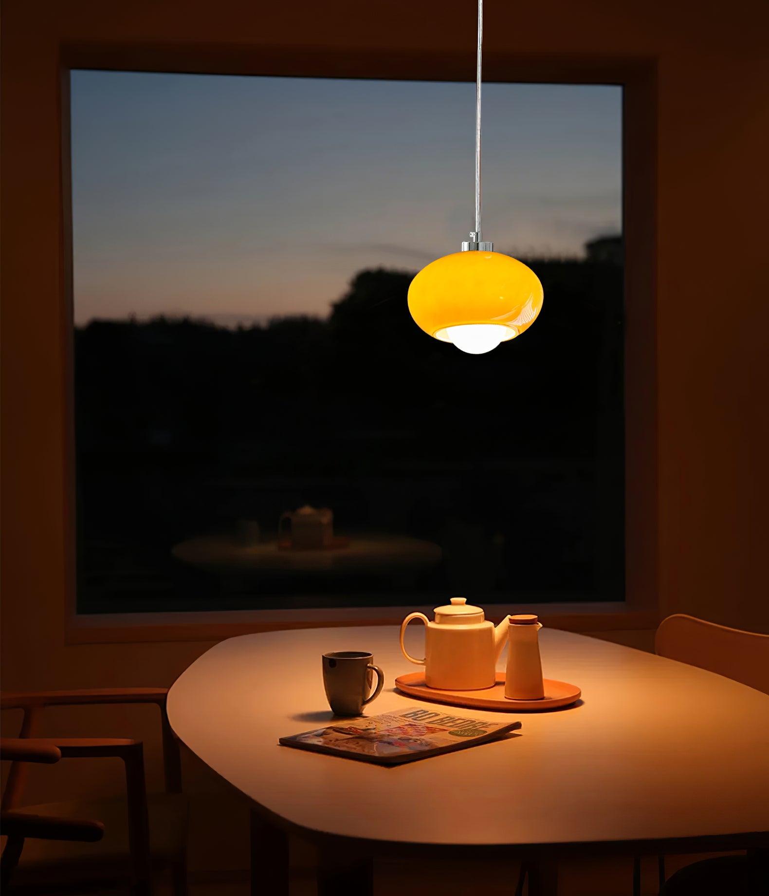 Oval Persimmon Pendant Light - Blowlighting