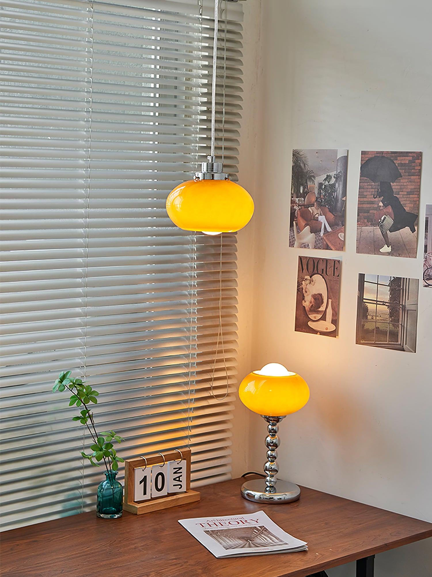 Oval Persimmon Pendant Light - Blowlighting