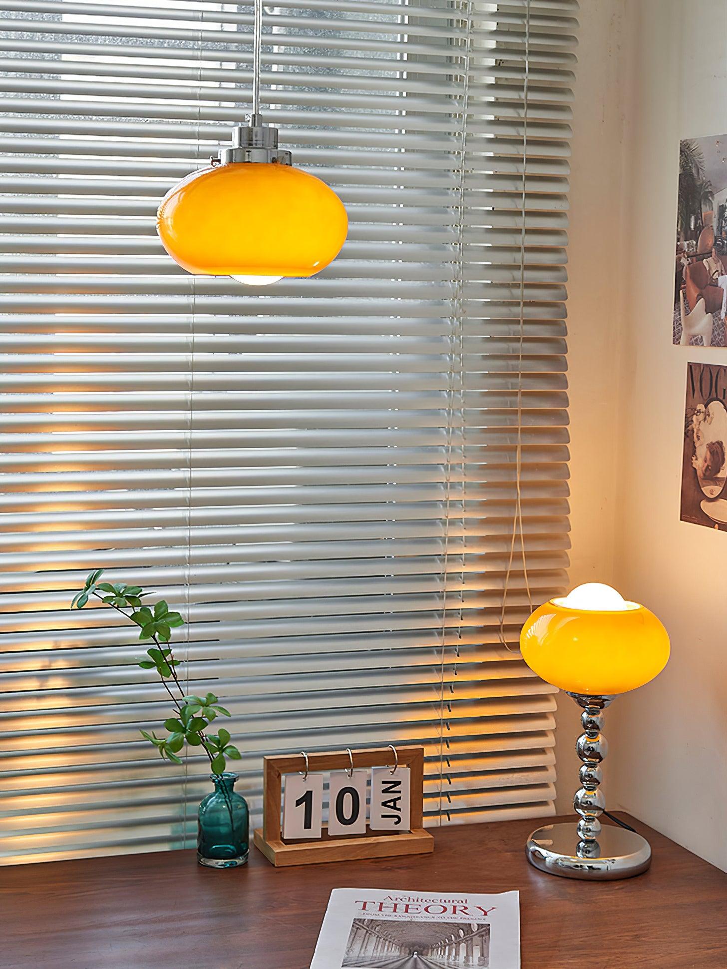 Oval Persimmon Table Light - Blowlighting