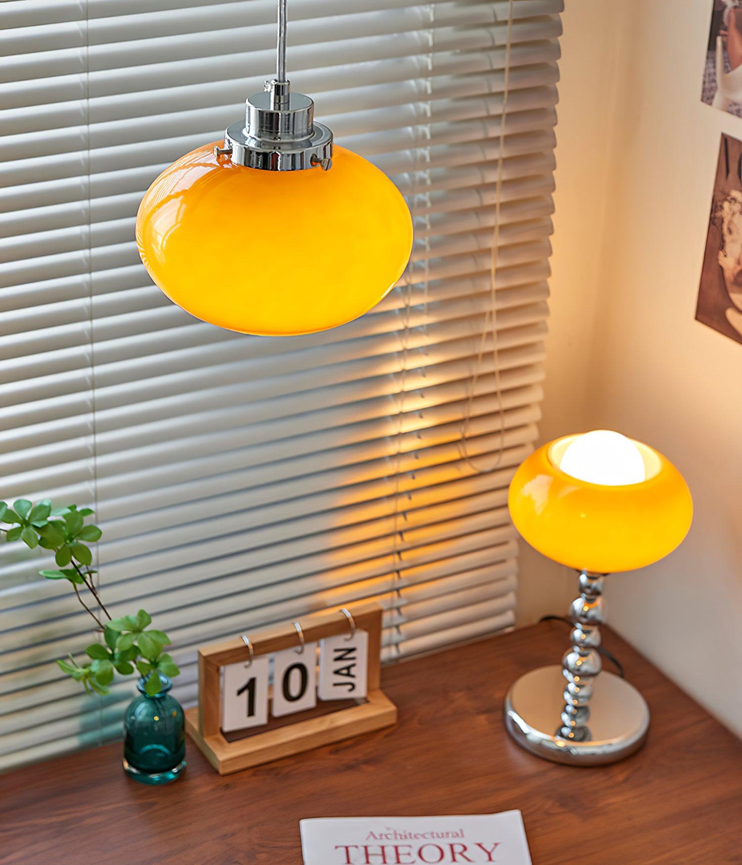 Oval Persimmon Table Light - Blowlighting