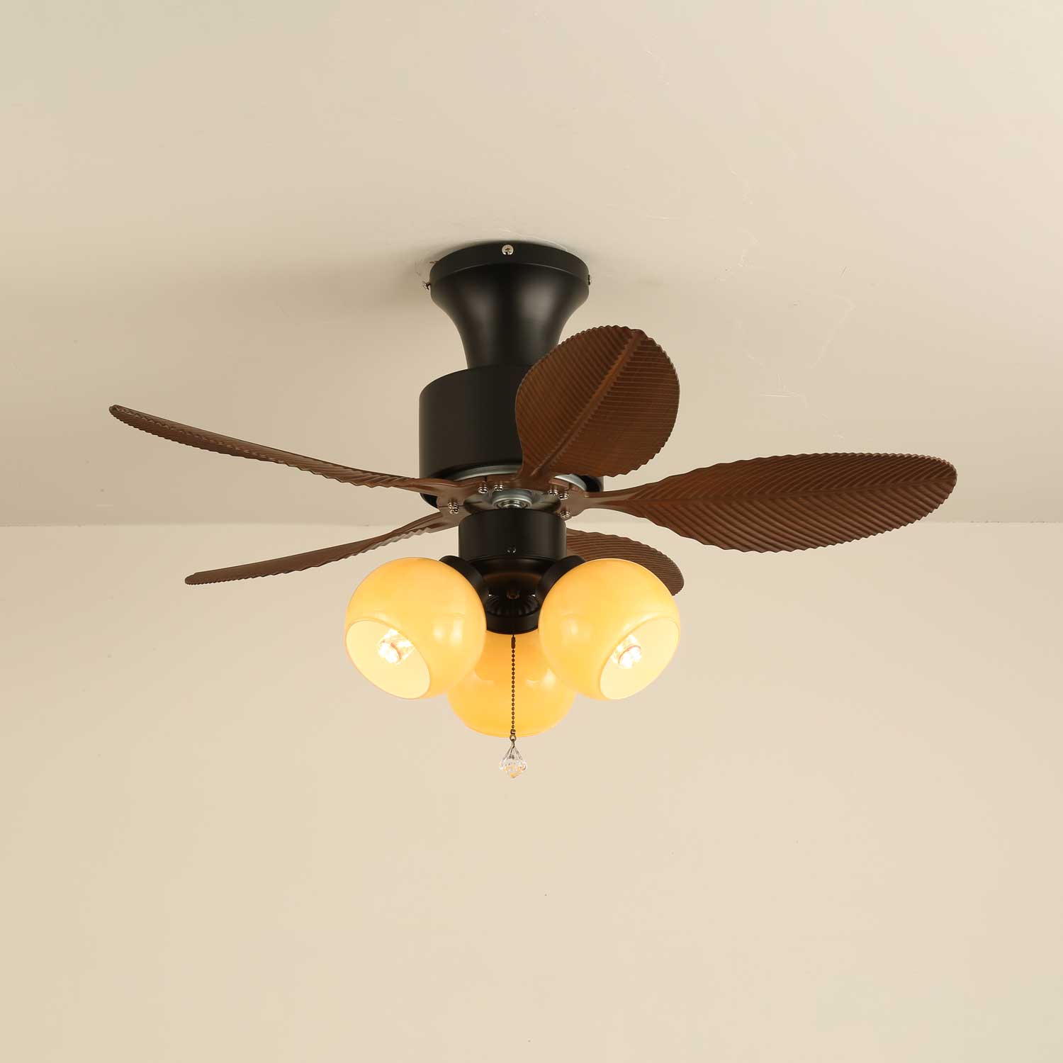 Althea Vintage Wood Ceiling Fan Light - Blowlighting