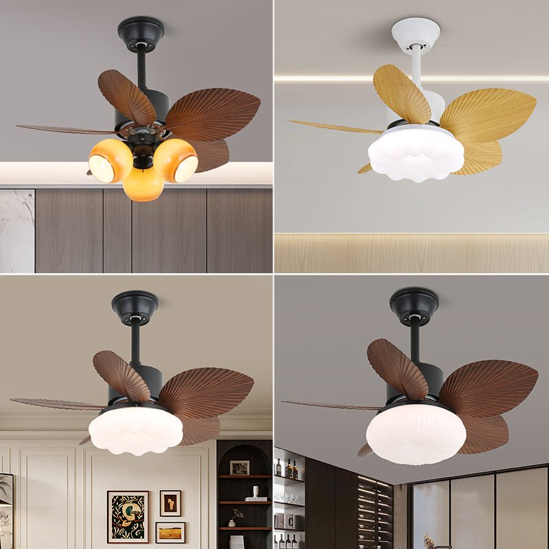 Liora Tropical Wood Ceiling Fan Light - Blowlighting