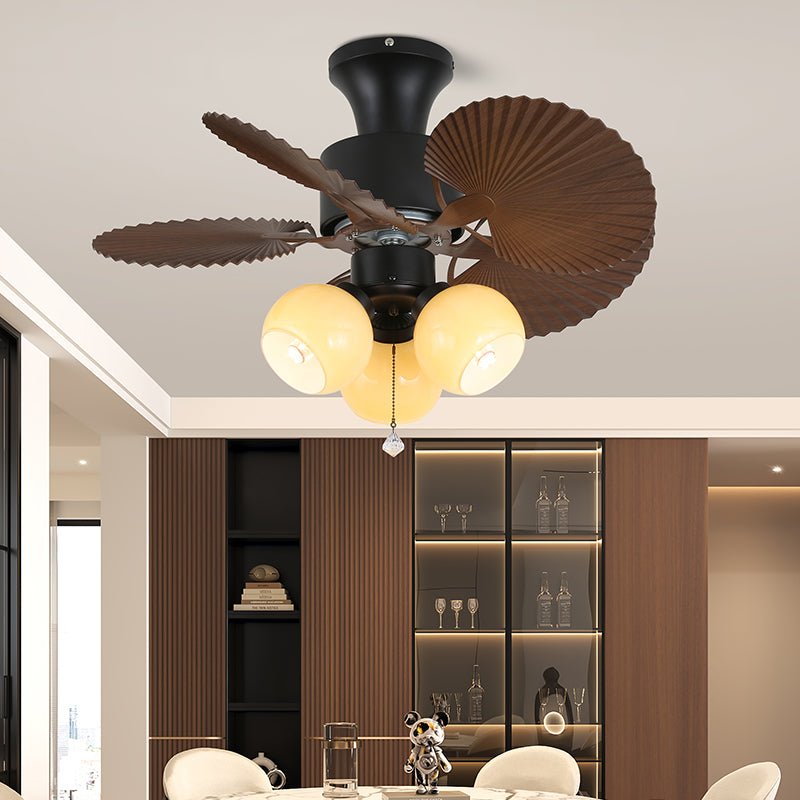Liora Tropical Glass Ceiling Fan Light - Blowlighting