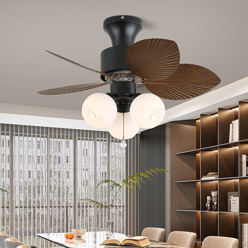 Liora Tropical Glass Ceiling Fan Light - Blowlighting