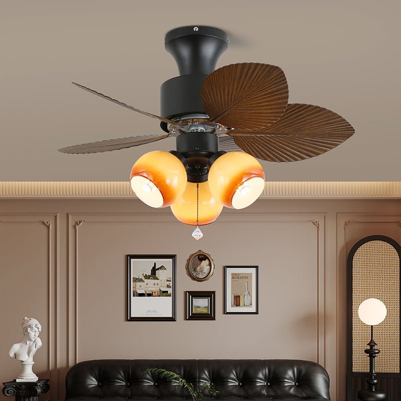 Liora Tropical Glass Ceiling Fan Light - Blowlighting