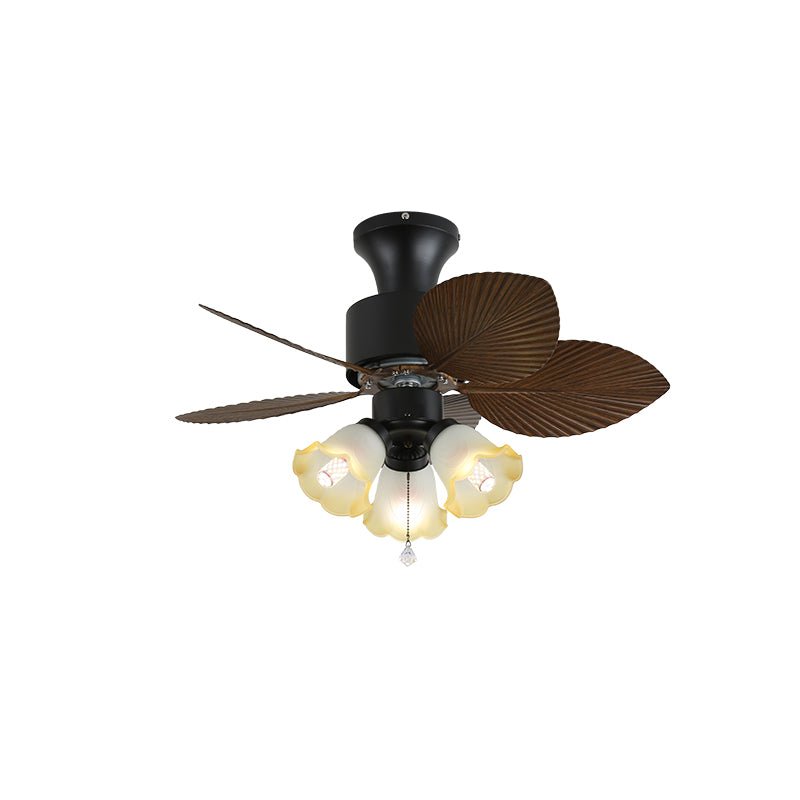 Liora Tropical Glass Ceiling Fan Light - Blowlighting