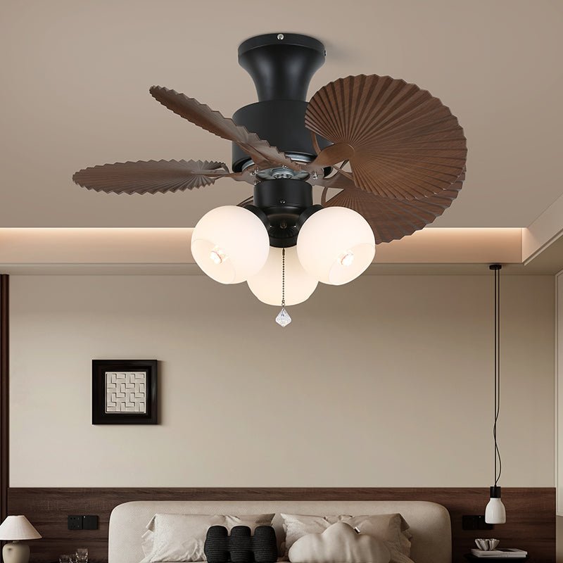 Liora Tropical Glass Ceiling Fan Light - Blowlighting