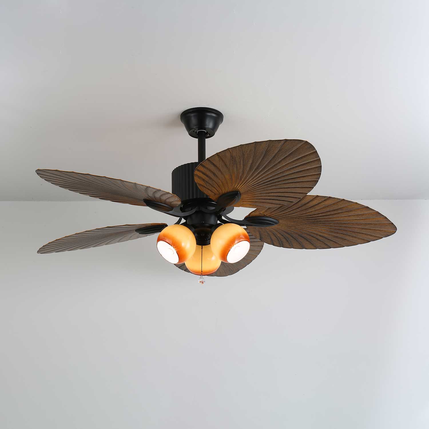 Avinionis Palm Whisper Vintage Wood Ceiling Fan Light - Blowlighting