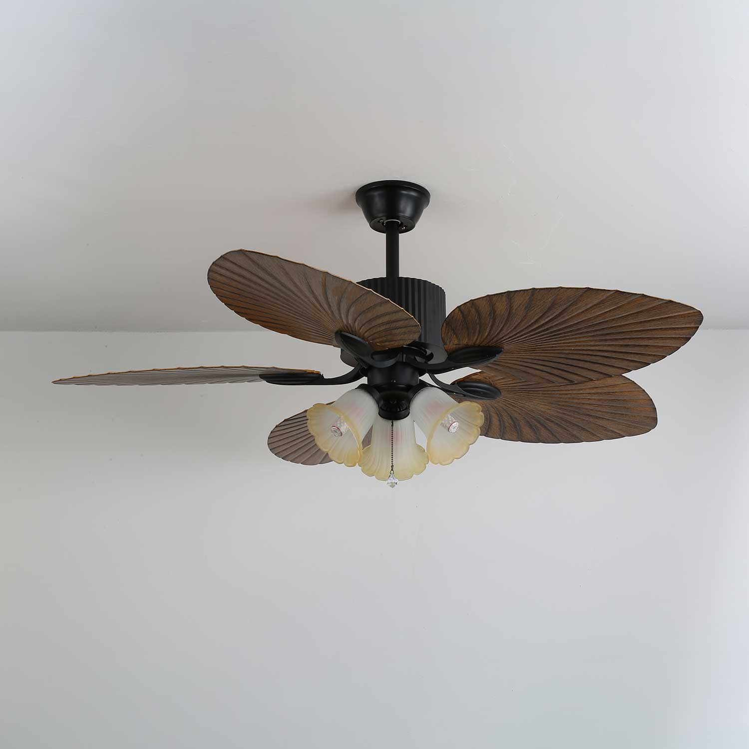 Avinionis Palm Whisper Vintage Wood Ceiling Fan Light - Blowlighting
