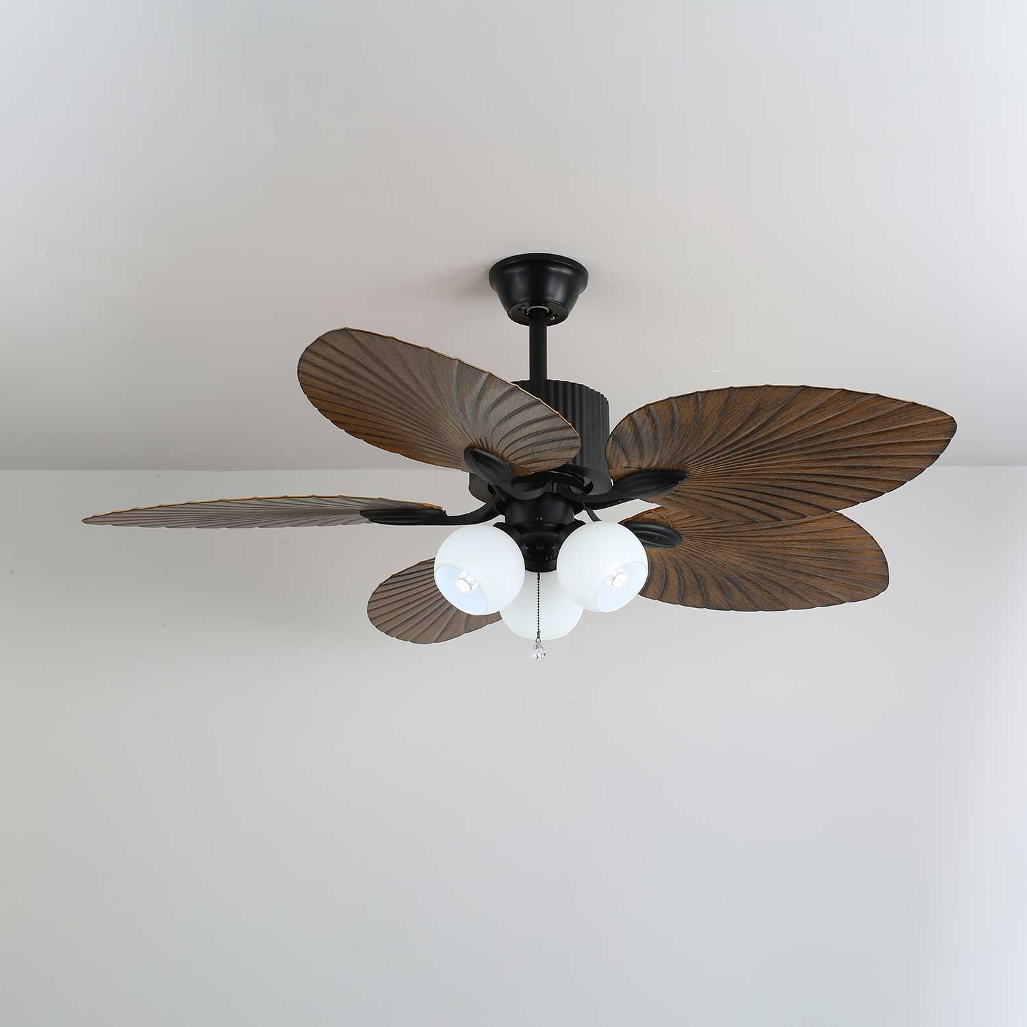 Avinionis Palm Whisper Vintage Wood Ceiling Fan Light - Blowlighting