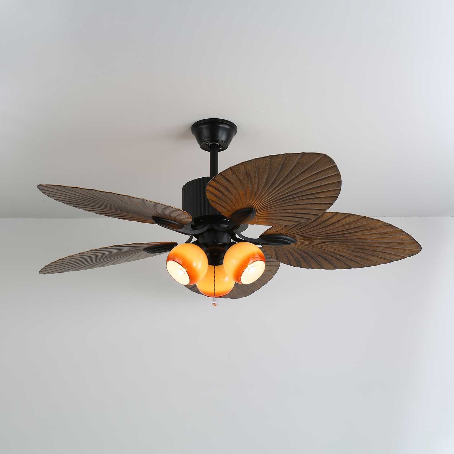 Avinionis Palm Whisper Vintage Wood Ceiling Fan Light - Blowlighting