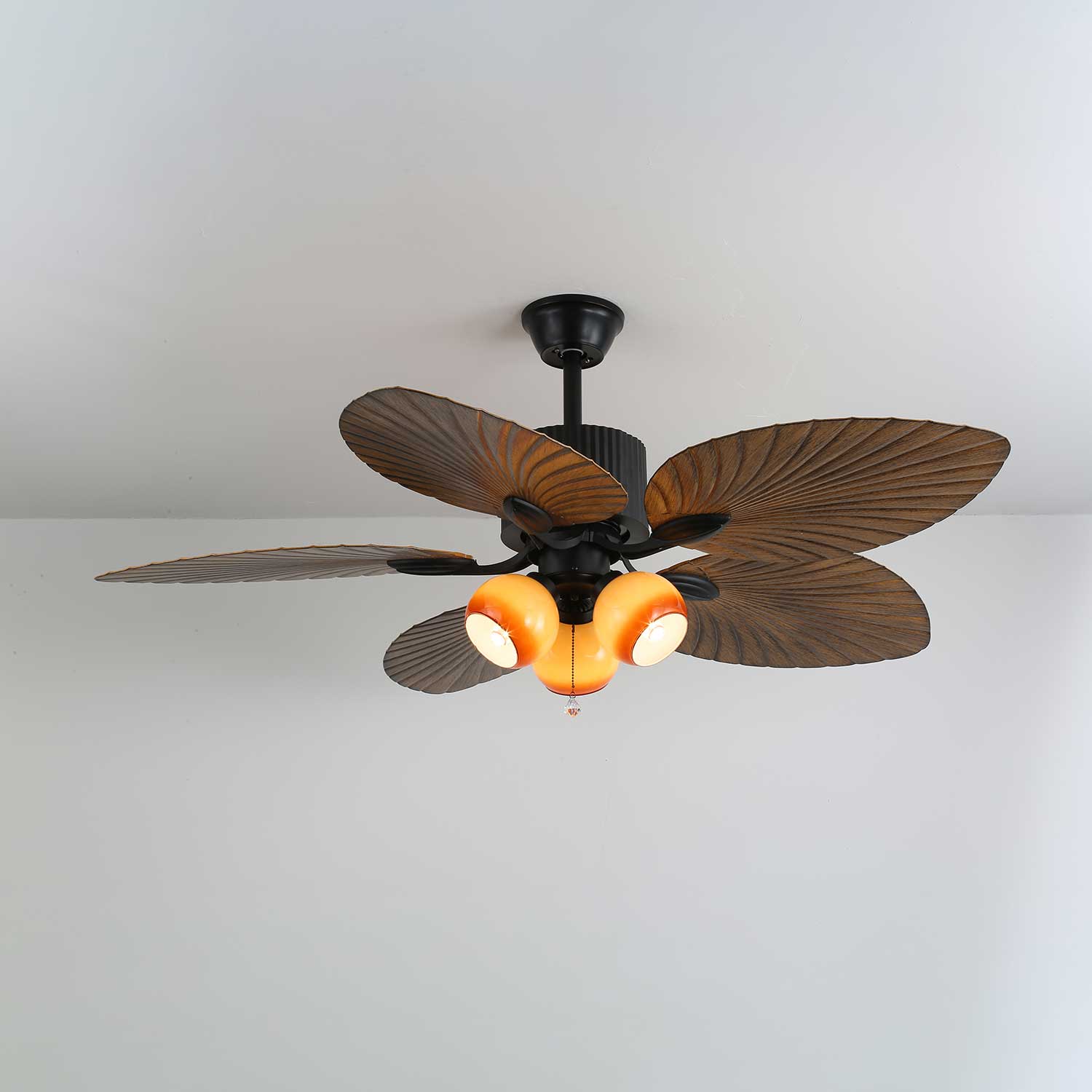 Avinionis Palm Whisper Vintage Wood Ceiling Fan Light - Blowlighting
