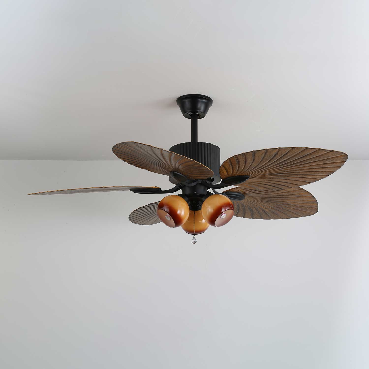 Avinionis Palm Whisper Vintage Wood Ceiling Fan Light - Blowlighting