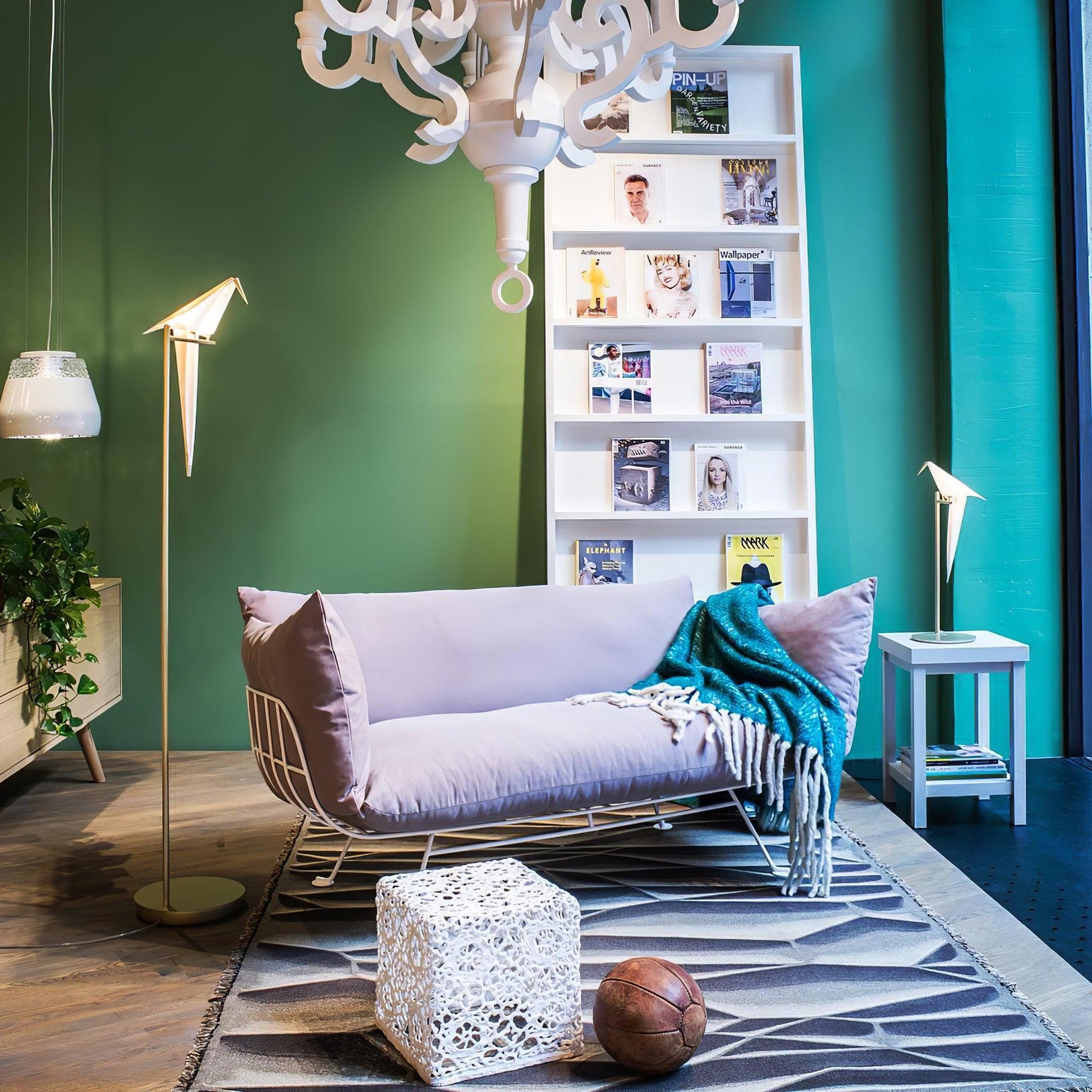 Paper Crane Bird Floor Lamp - Blowlighting