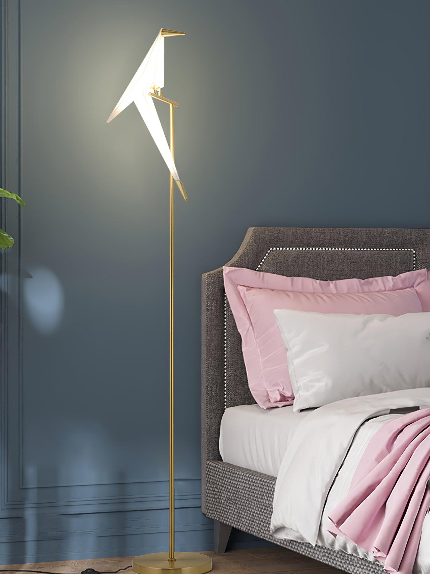 Paper Crane Bird Floor Lamp - Blowlighting