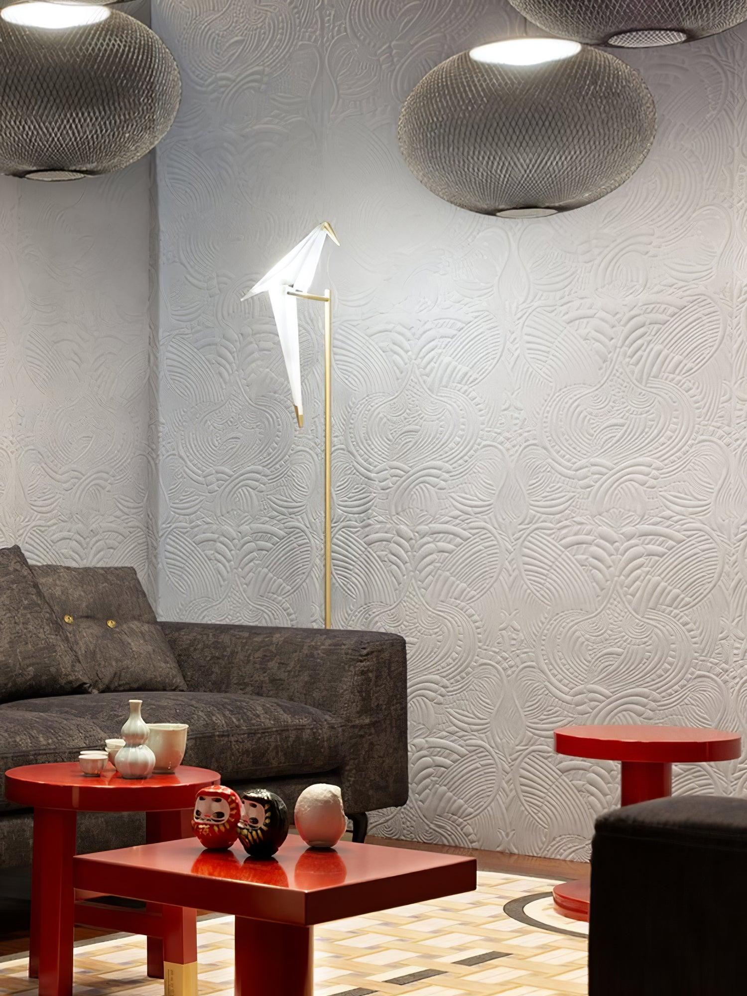 Paper Crane Bird Floor Lamp - Blowlighting