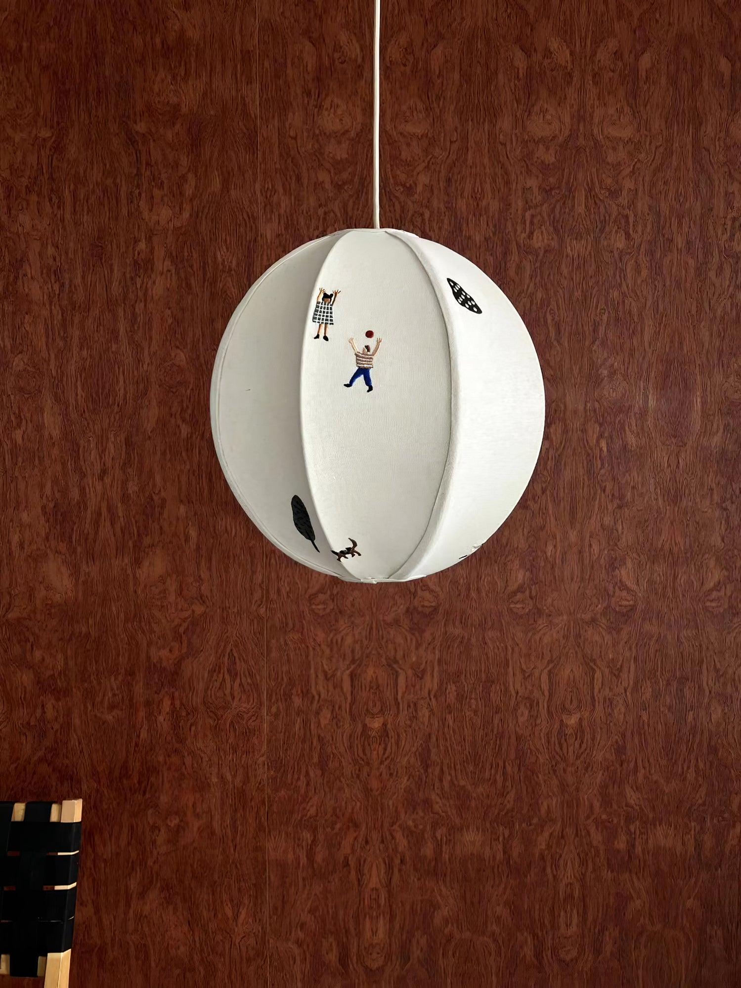 Park Embroidered Textile Pendant Lamp - Blowlighting