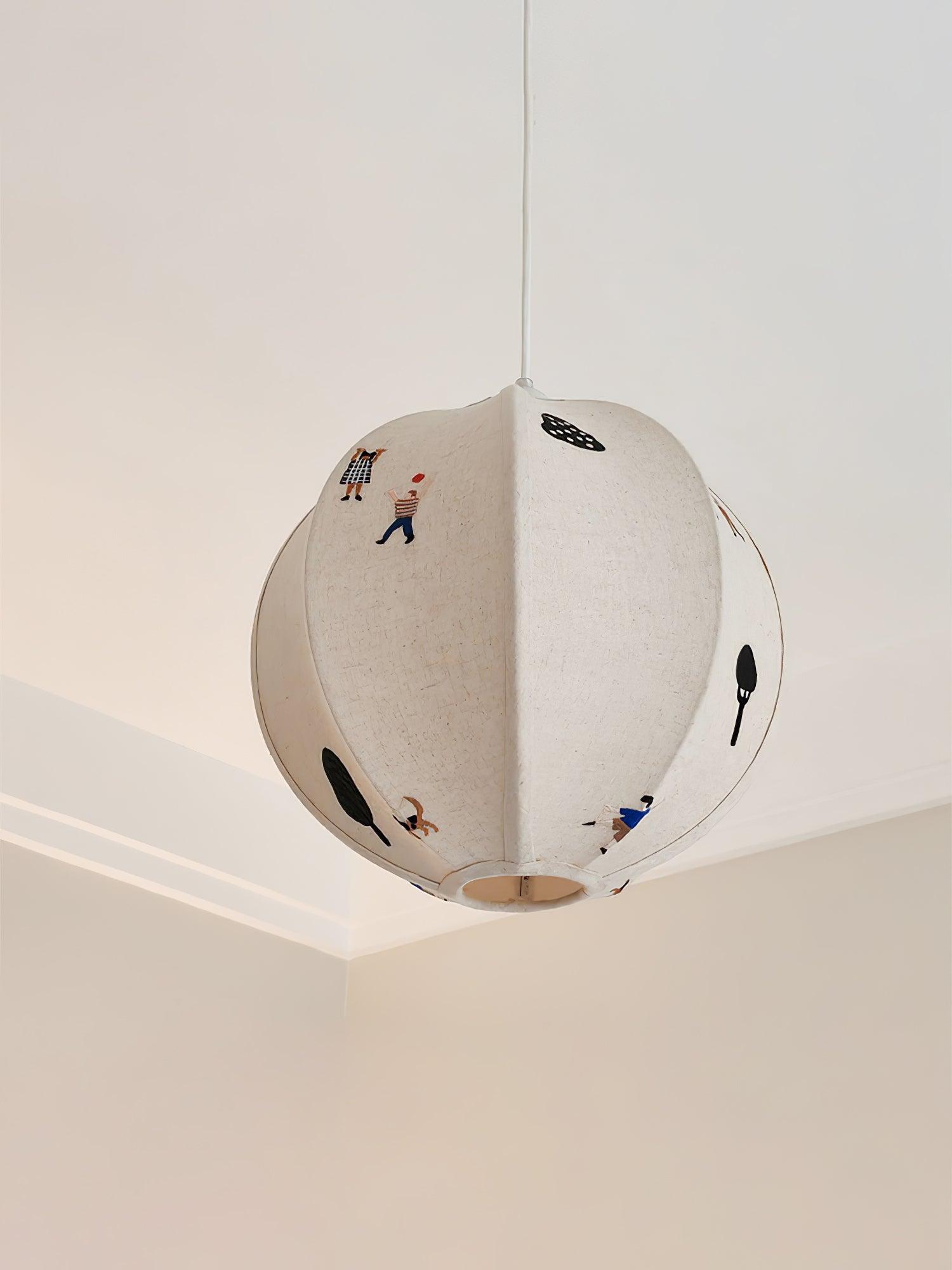 Park Embroidered Textile Pendant Lamp - Blowlighting