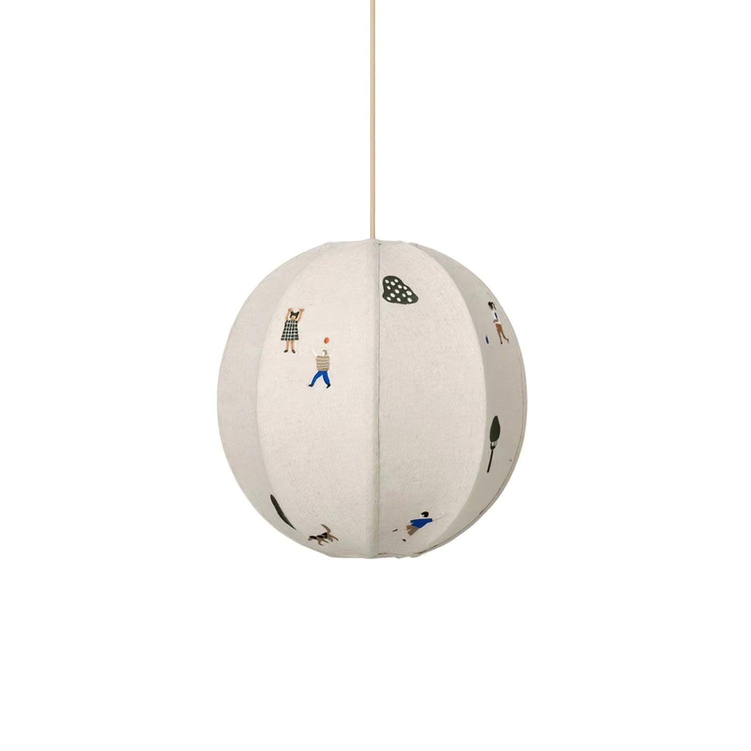 Park Embroidered Textile Pendant Lamp - Blowlighting