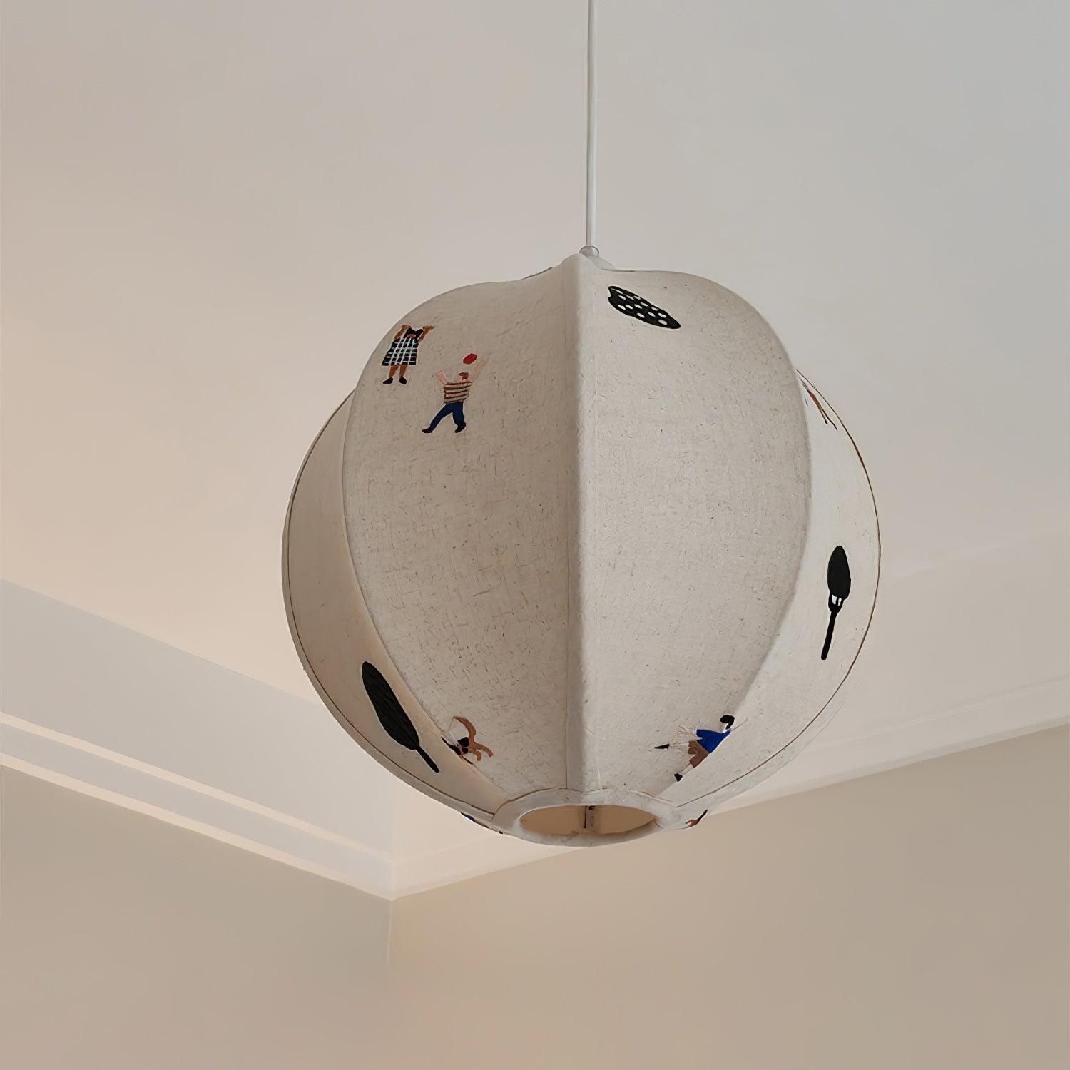 Park Embroidered Textile Pendant Lamp - Blowlighting