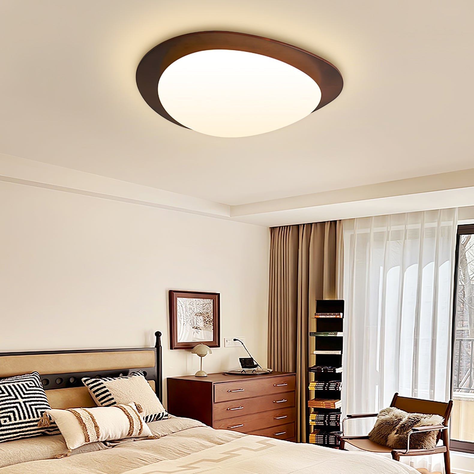 Pebble Wooden Ceiling Light - Blowlighting