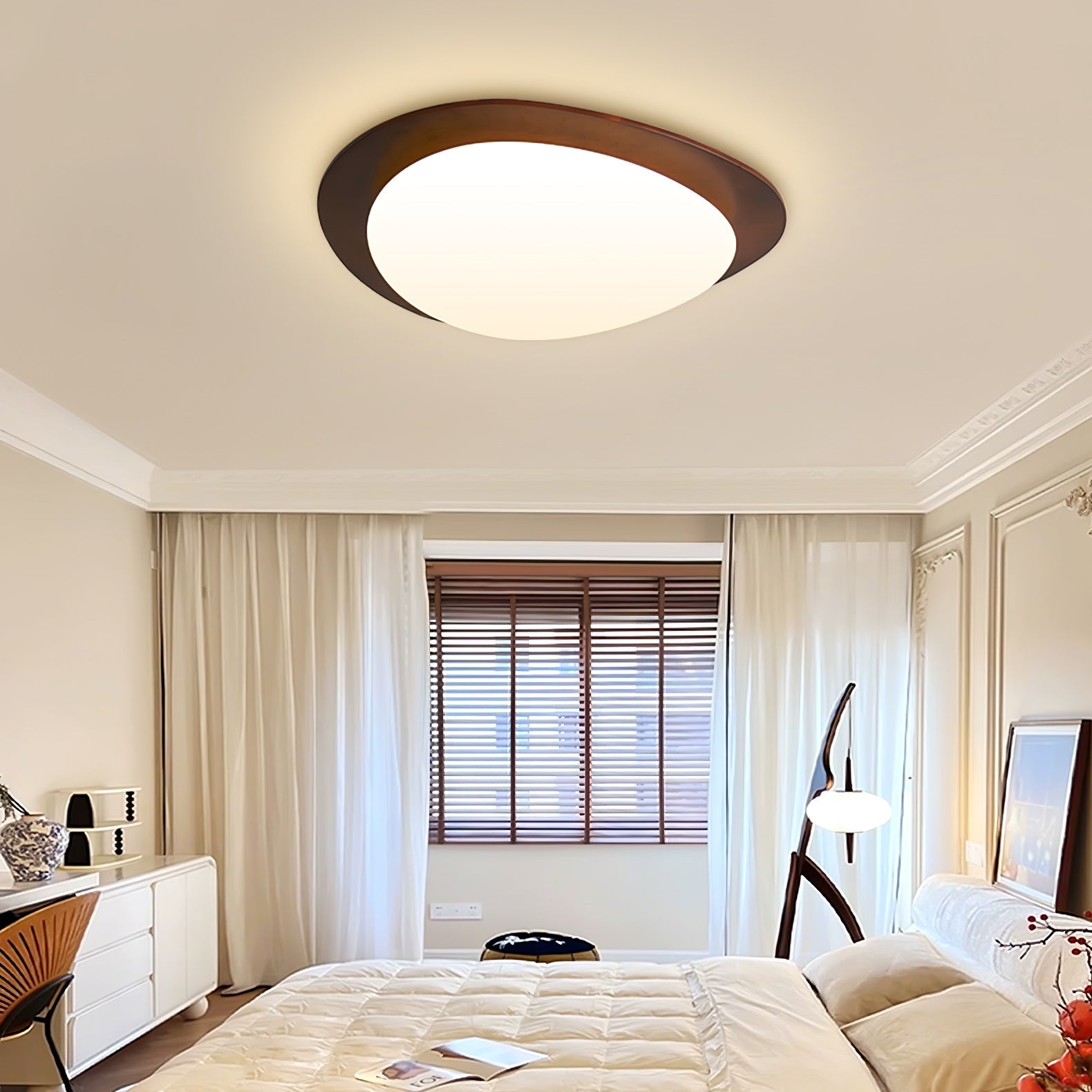 Pebble Wooden Ceiling Light - Blowlighting
