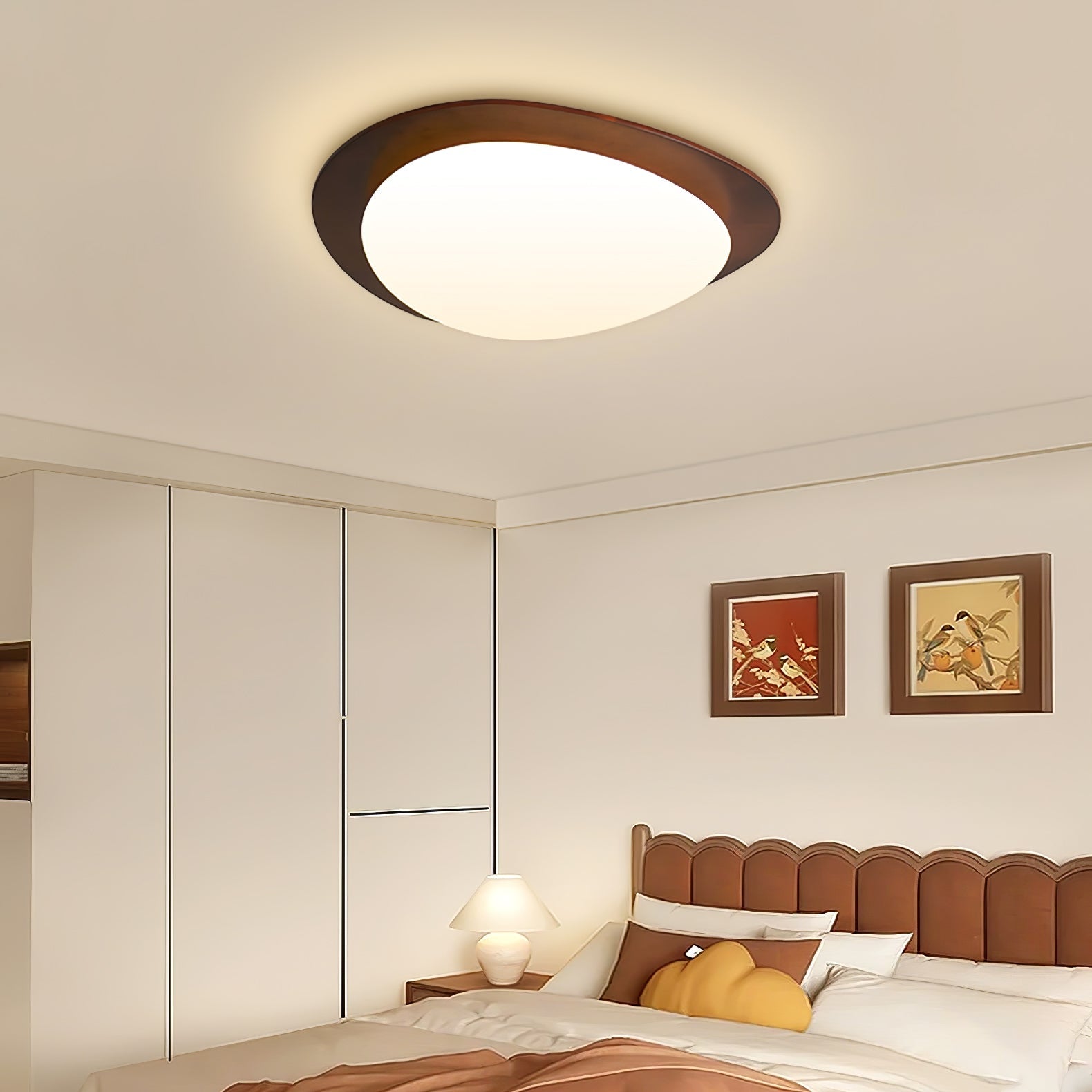 Pebble Wooden Ceiling Light - Blowlighting