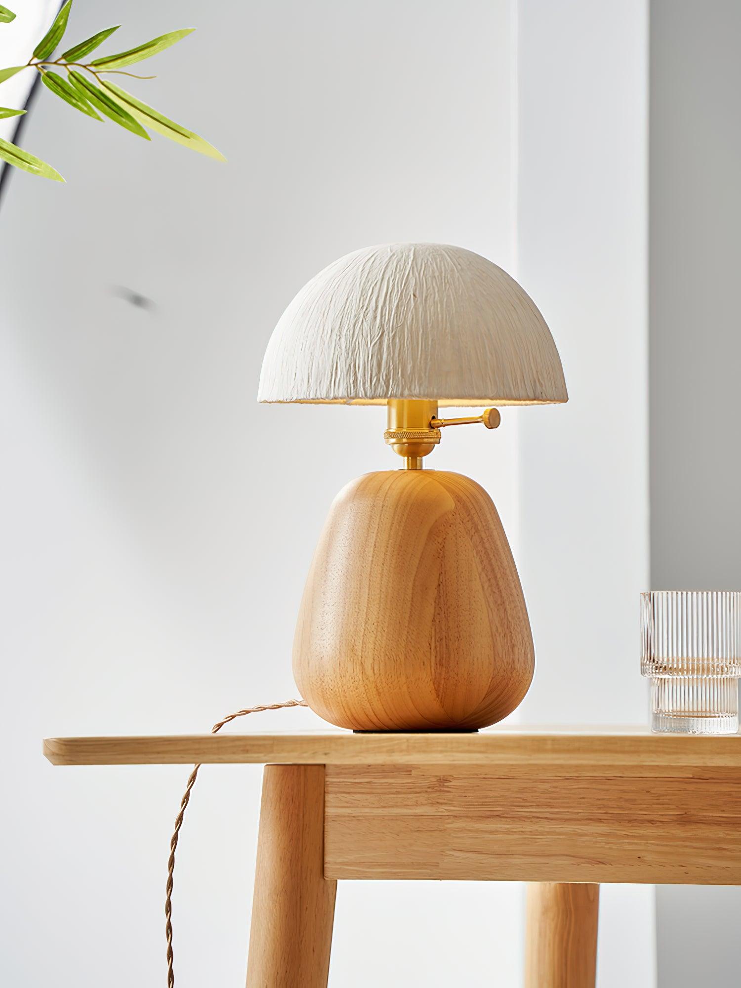 Percy Oak Table Lamp - Blowlighting