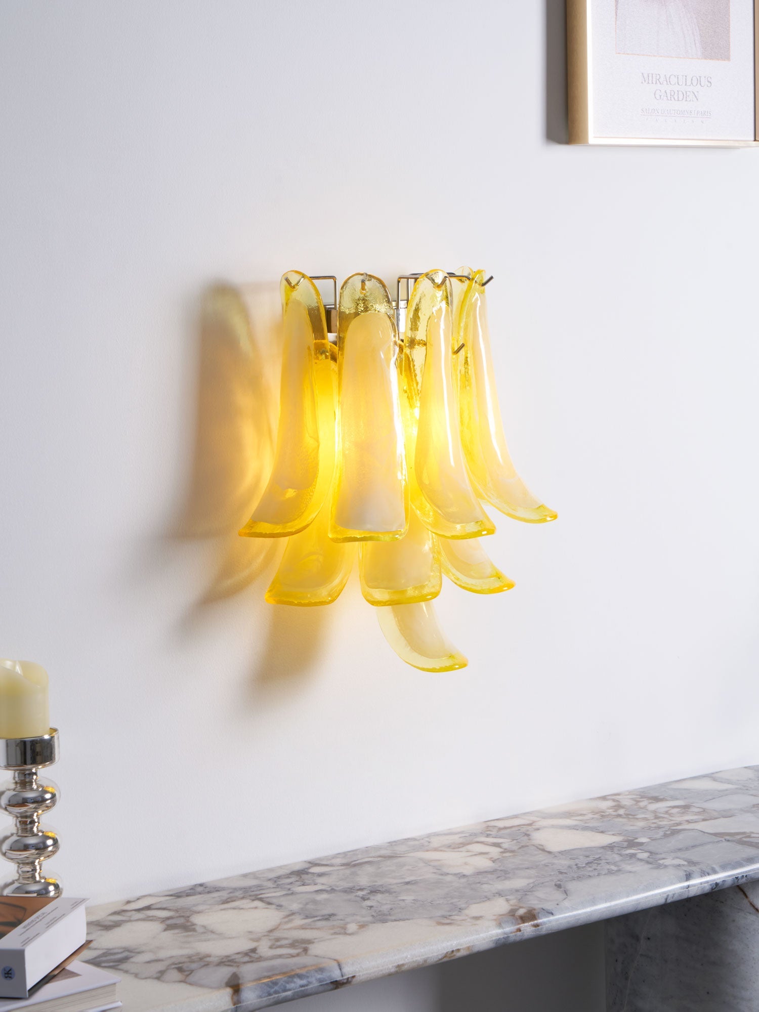 Aurora Wall Light Petal Shaped Glass Vintage Artistic - Blowlighting