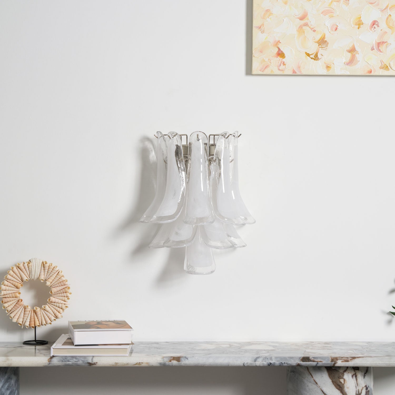 Aurora Wall Light Petal Shaped Glass Vintage Artistic - Blowlighting