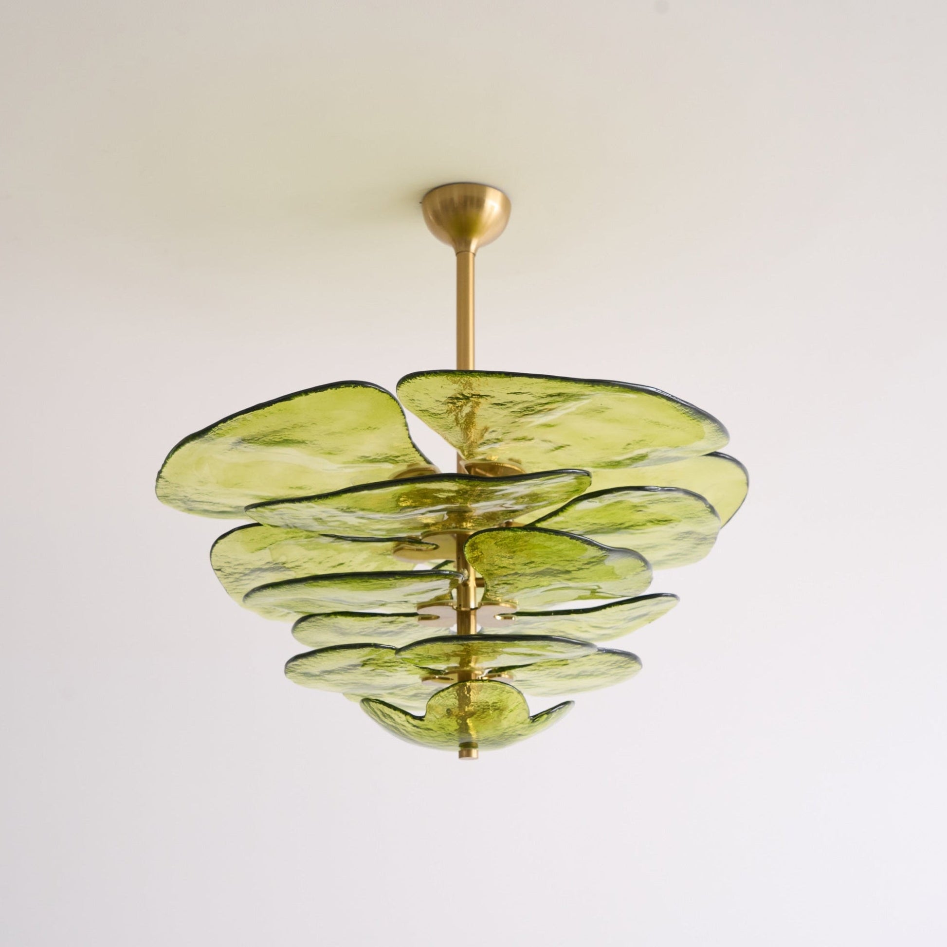 Aurora Chandelier Gold Murano Glass Petal Luxury - Blowlighting