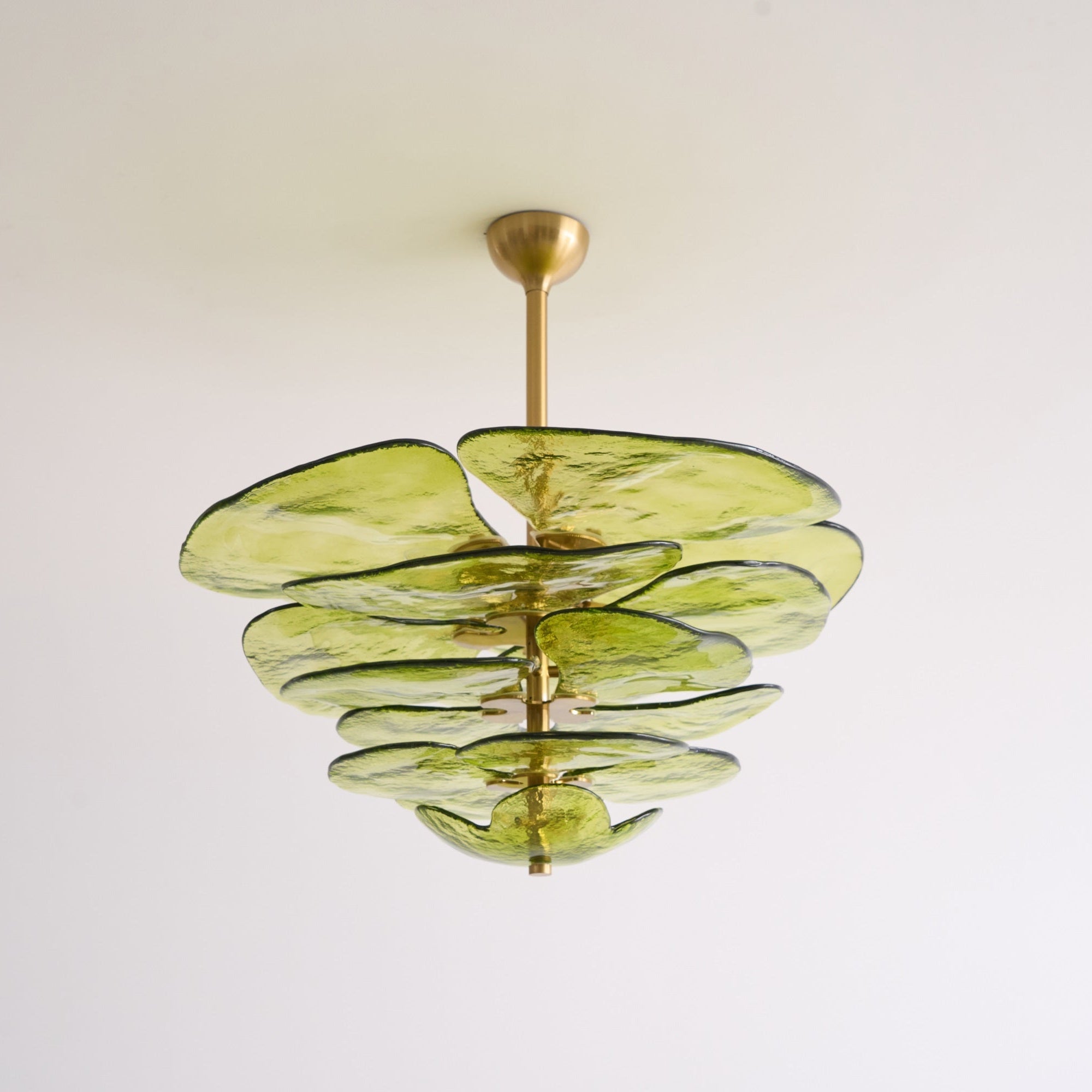 Aurora Chandelier Gold Murano Glass Petal Luxury - Blowlighting